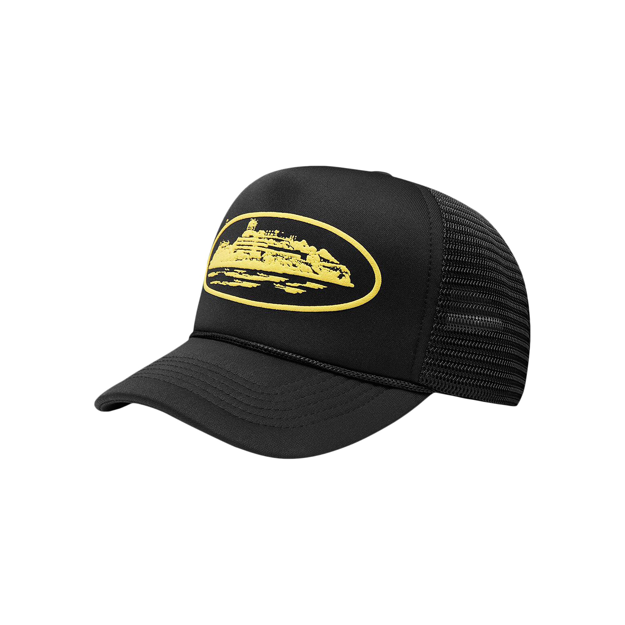 Pre-owned Corteiz Alcatraz Premium Trucker 'black/yellow' | Men's Size Onesize