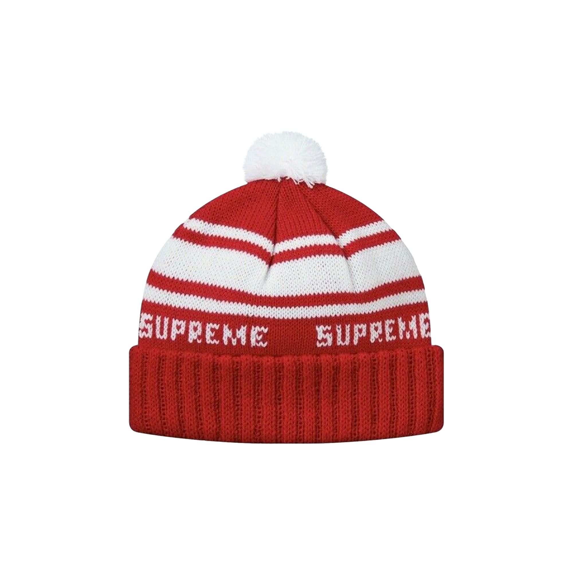 Pre-owned Supreme Classic Stripe Beanie 'red' | Men's Size Onesize