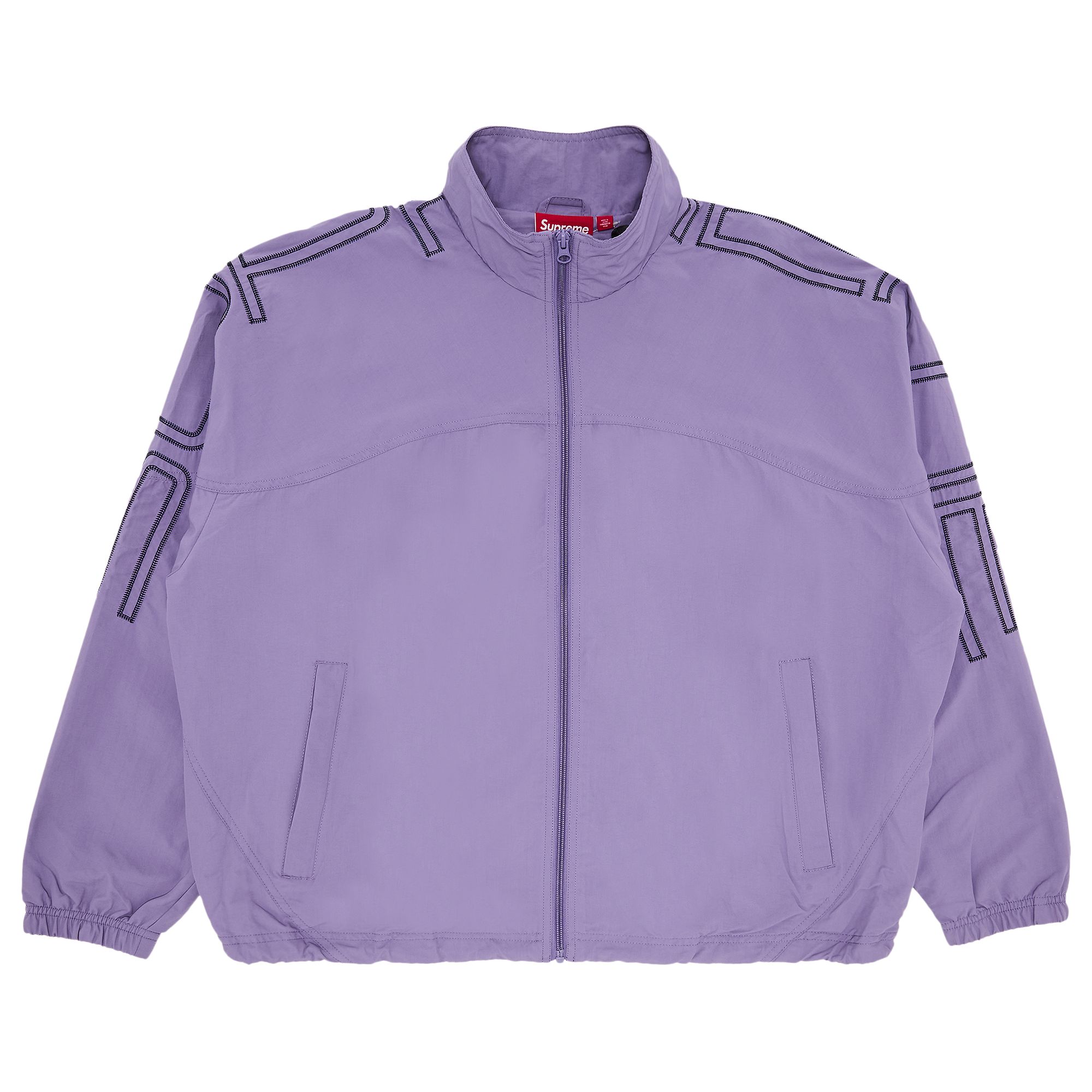 Pre-owned Supreme Spellout Embroidered Track Jacket 'dusty Purple' | Men's Size M