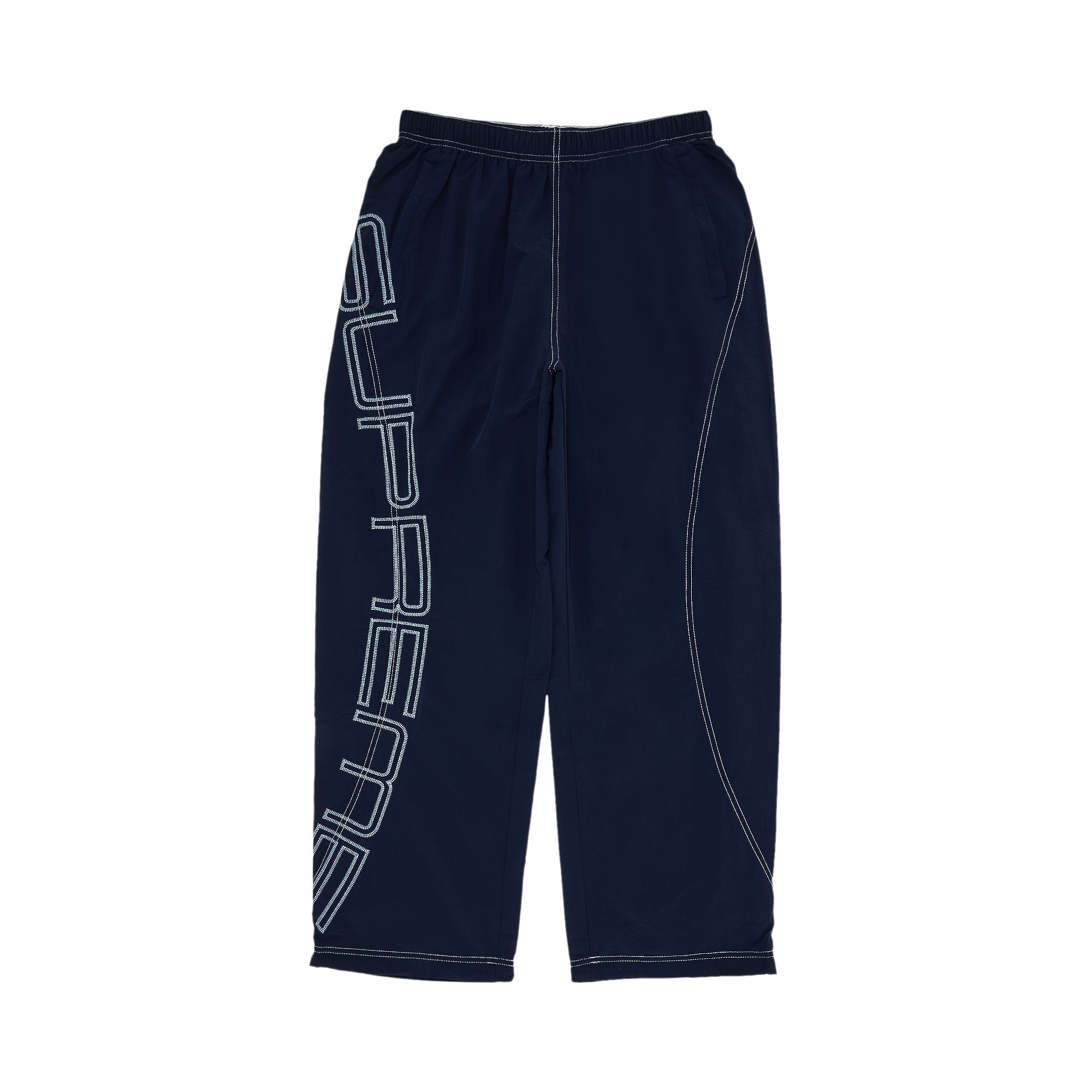 Pre-owned Supreme Spellout Embroidered Track Pant 'navy' | Blue | Men's Size S