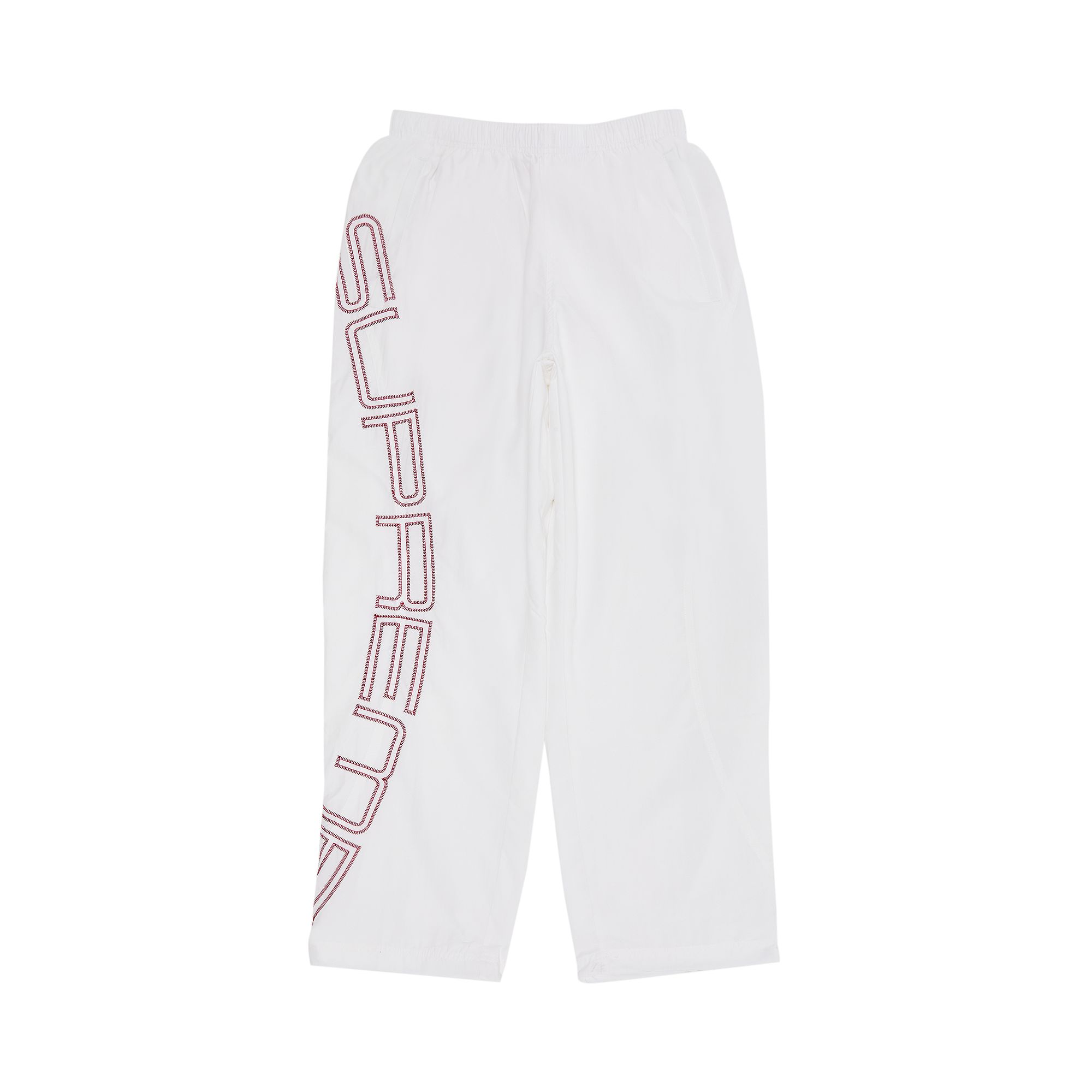 Pre-owned Supreme Spellout Embroidered Track Pant 'white' | Men's Size Xl