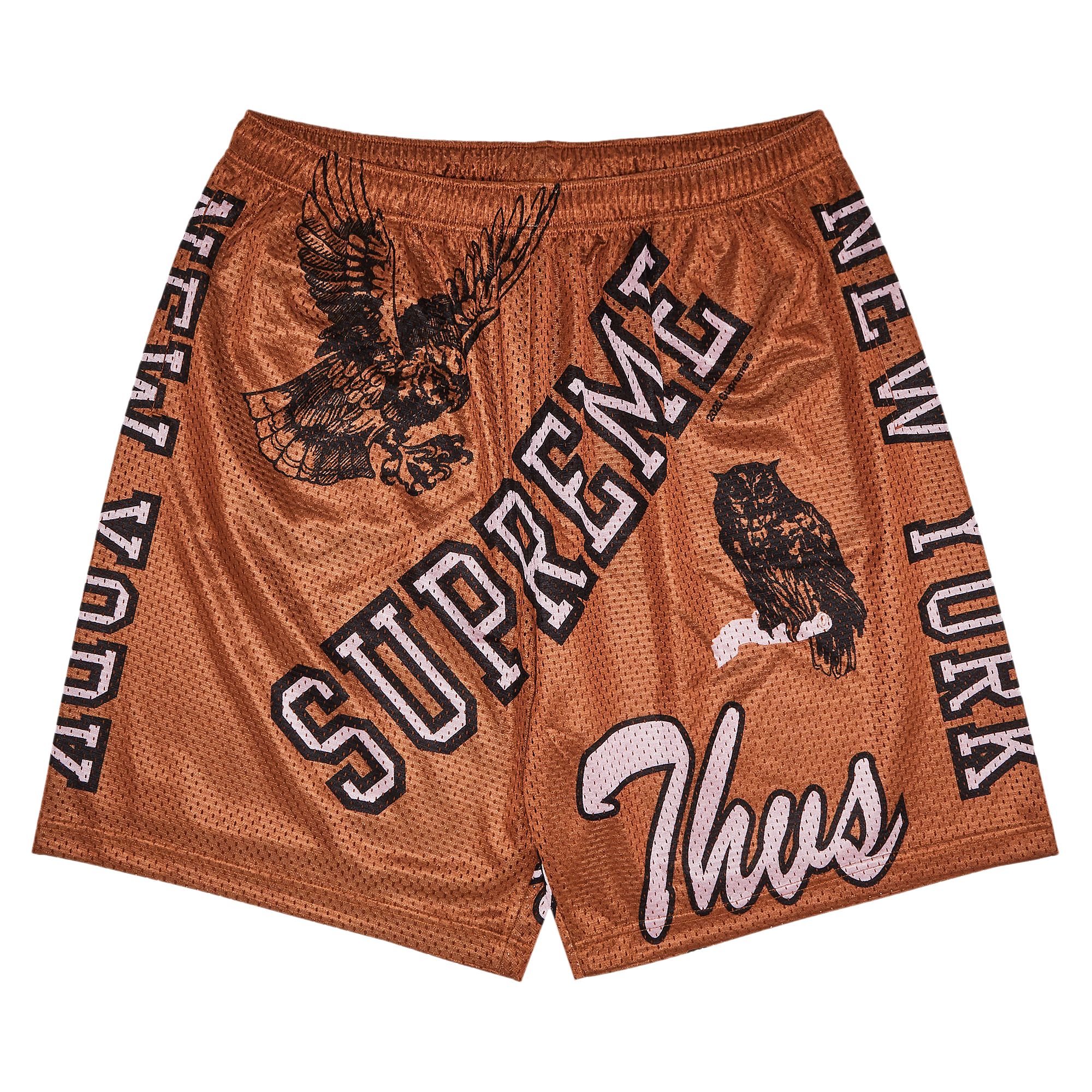 Pre-owned Supreme Varsity Mesh Short 'rust' | Tan | Men's Size S In Brown