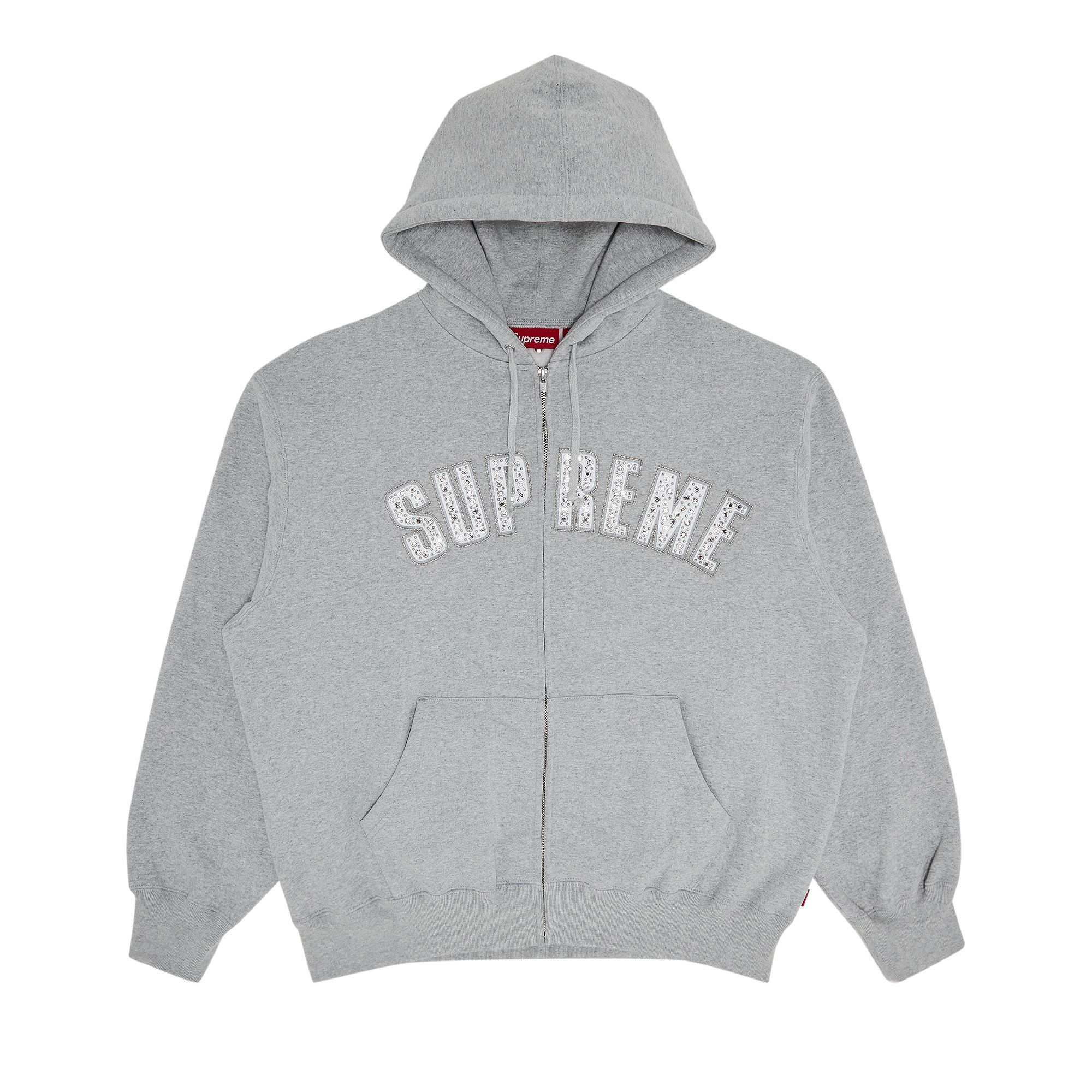 Pre-owned Supreme X B.b. Simon Zip Up Hooded Sweatshirt 'heather Grey' | Men's Size L