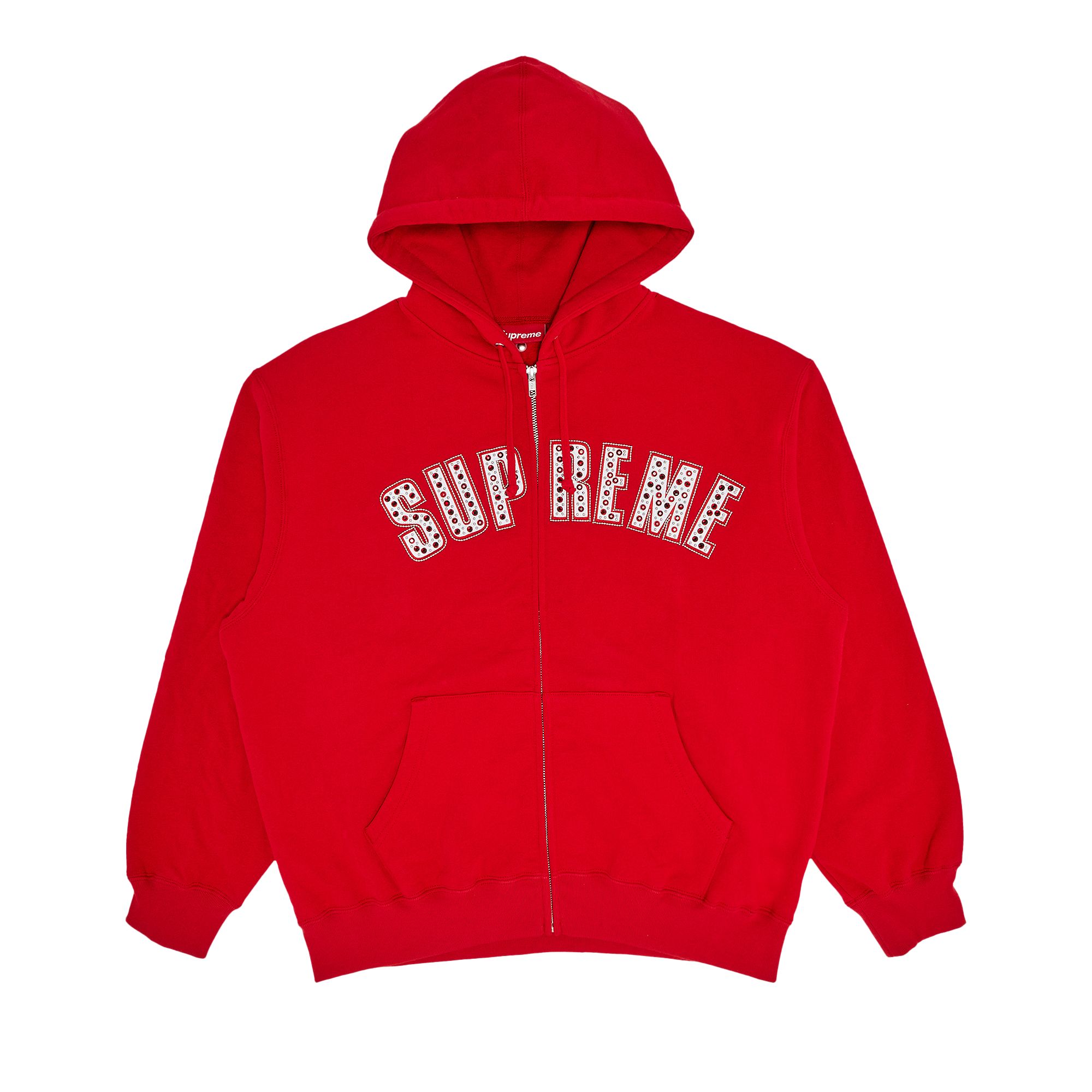 Pre-owned Supreme X B.b. Simon Zip Up Hooded Sweatshirt 'red' | Men's Size M