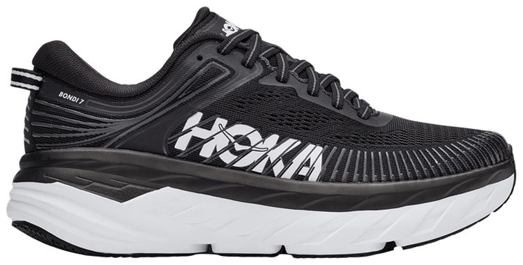 HOKA Wmns Bondi 7 Wide Black White