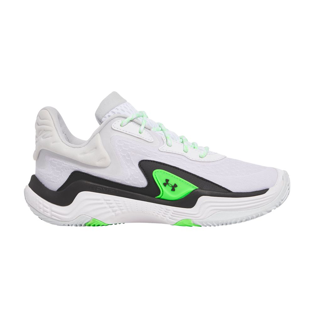 Pre-owned Under Armour Spawn 7 'white Green Shock Black' | Men's Size 8.5