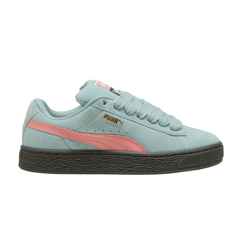 Pre-owned Puma Suede Xl Big Kid 'modern Mint Pink Fruit' | Green | Kid's Size 4