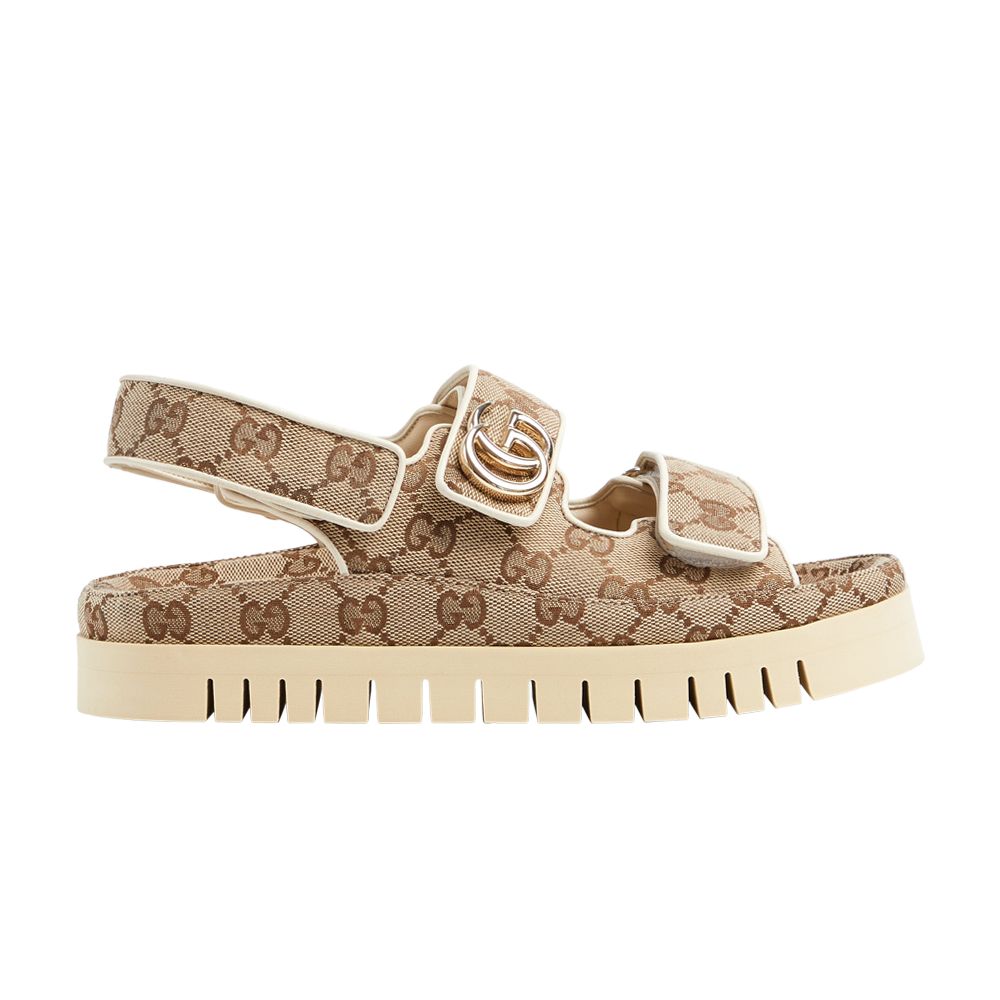 Gucci Wmns Sandal 'GG Canvas - Beige Dark Brown' | Tan | Women's Size 6.5 - 816630-FAD9F-9753