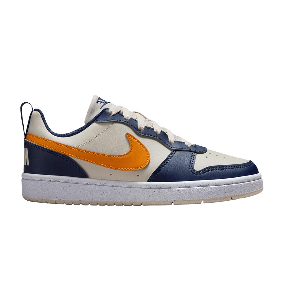 Pre-owned Nike Court Borough Low Recraft Gs 'midnight Navy Orange Peel' | Blue | Kid's Size 6