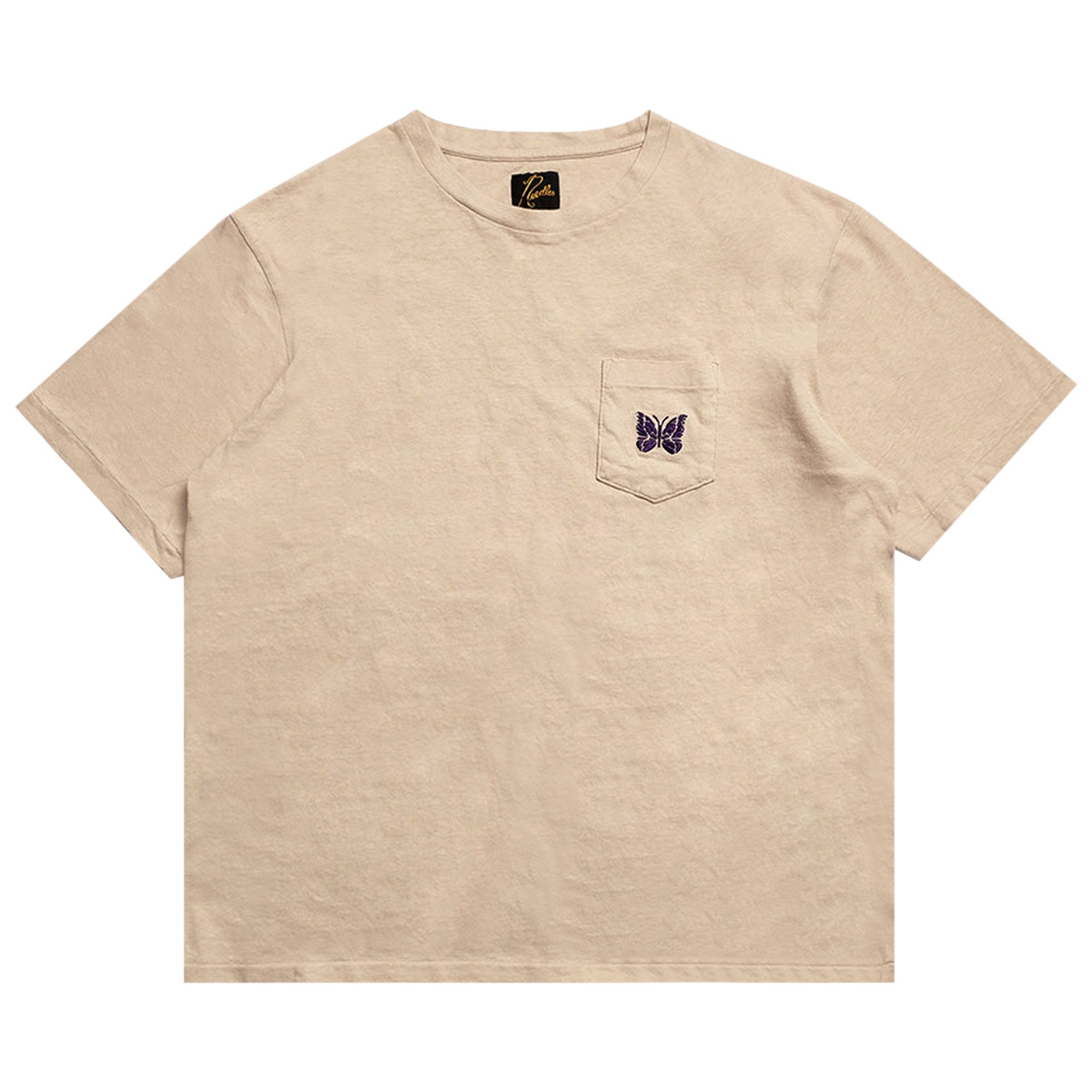Pre-owned Needles Short-sleeve Pocket Tee 'oatmeal' | Tan | Men's Size Xl In Brown