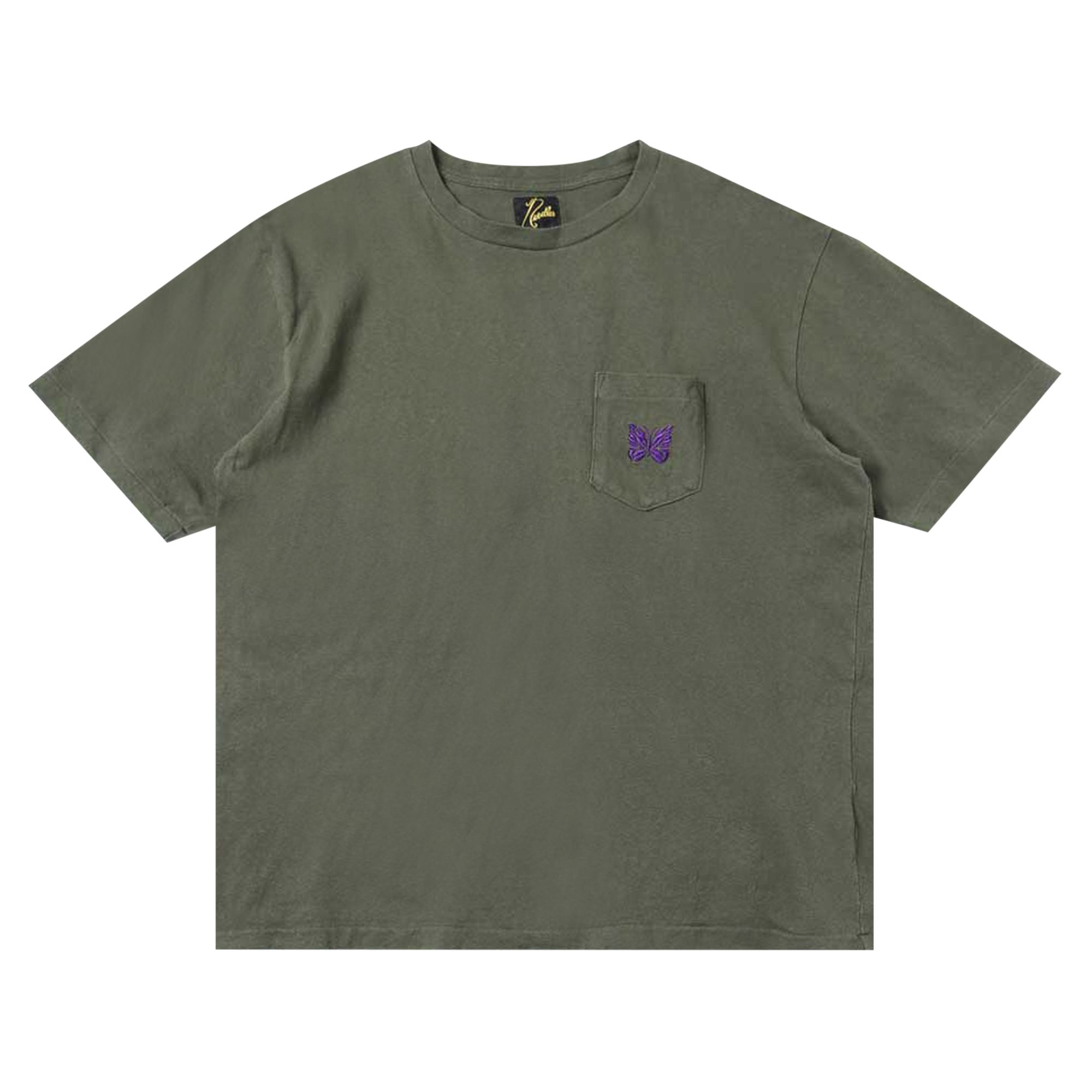 Pre-owned Needles Short-sleeve Pocket Tee 'olive' | Green | Men's Size L