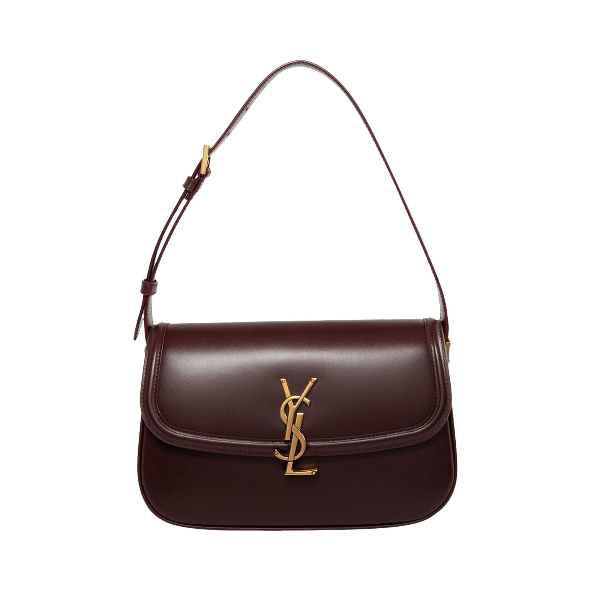 Pre-owned Saint Laurent Solferino Medium Leather Shoulder Bag 'hot Wine' | Red | Women's Size Onesize