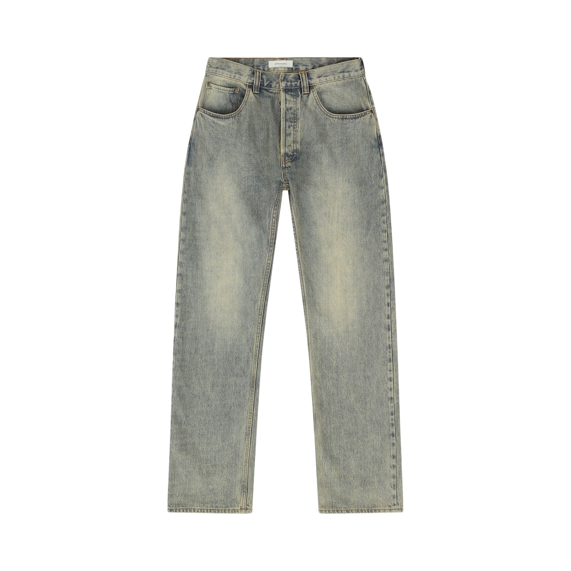 Pre-owned Entire Studios Slem Jeans 'surface Wave' | Blue | Men's Size M
