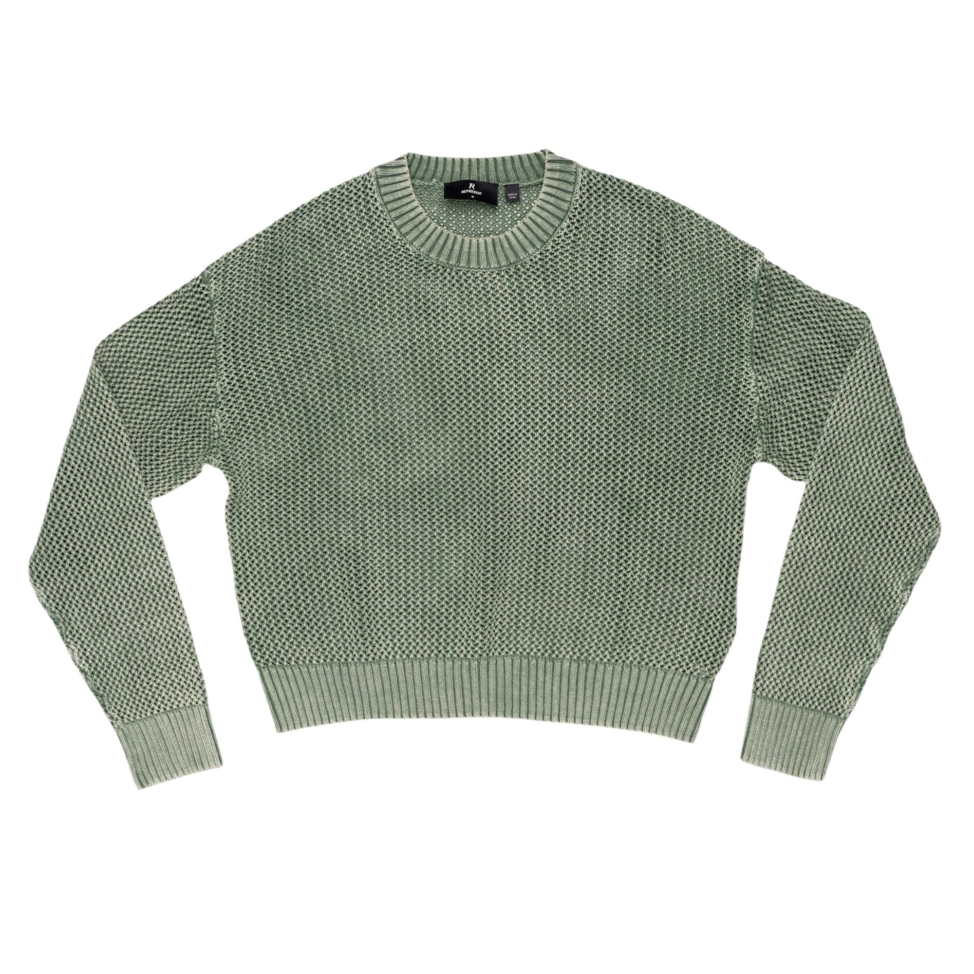 Pre-owned Represent Clo Open Gauge Knit Sweater 'forest Green' | Men's Size Xl