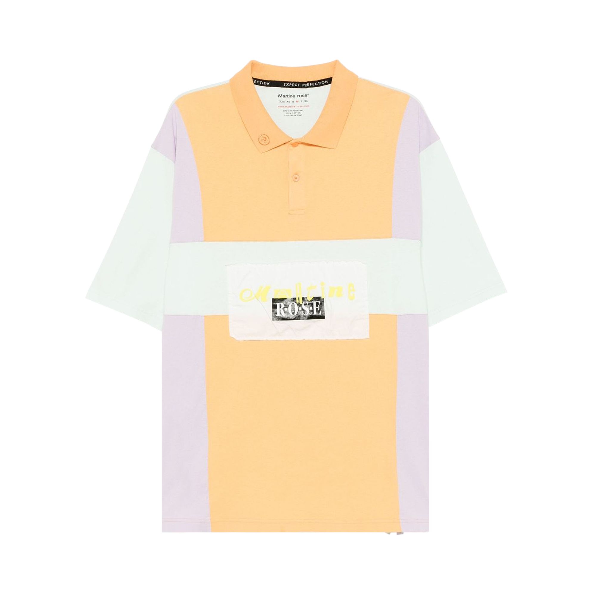 Pre-owned Martine Rose Oversized Panelled Polo 'multicolor' | Multi-color | Men's Size L