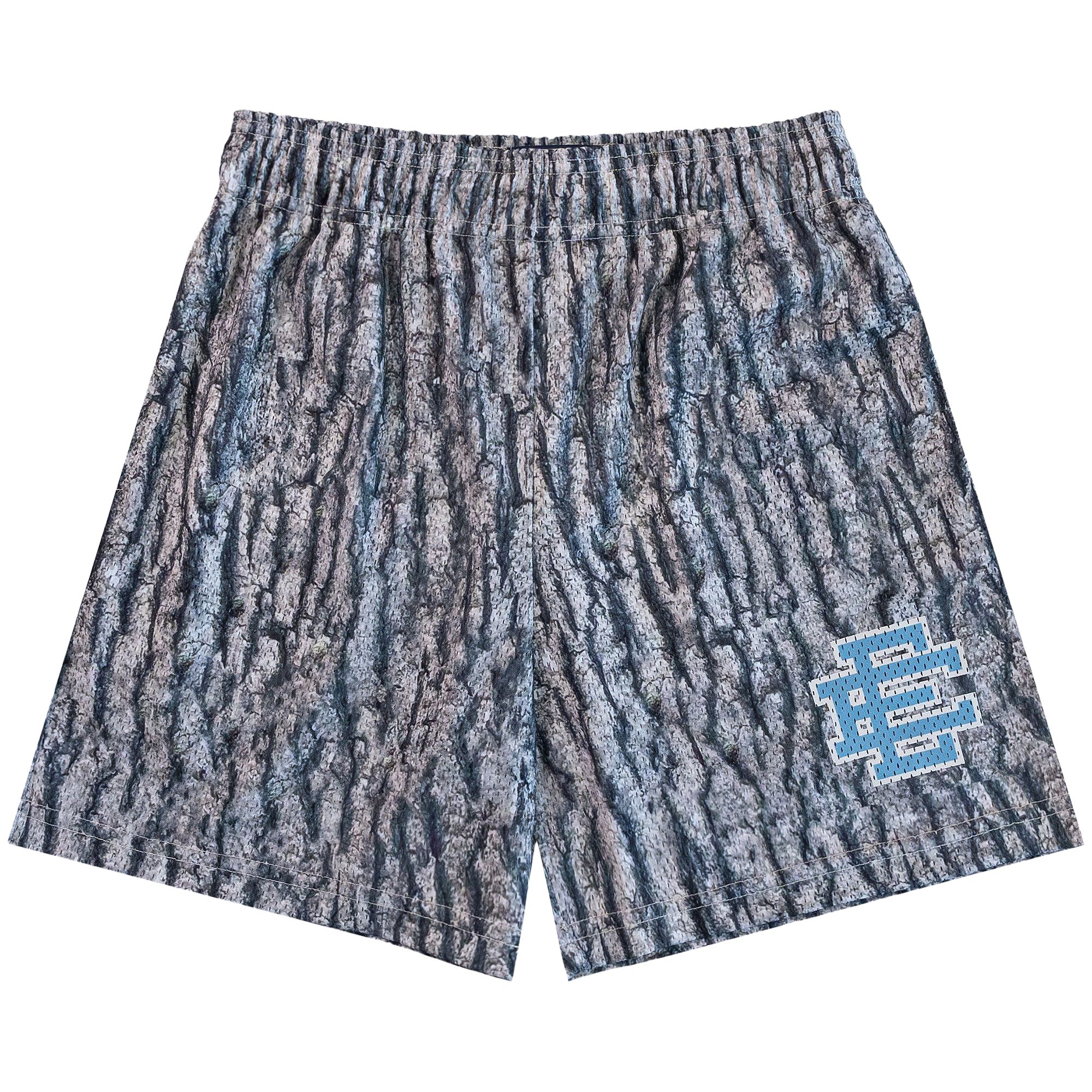Pre-owned Eric Emanuel Ee Basic Shorts 'grey Bark/blue' | Men's Size L
