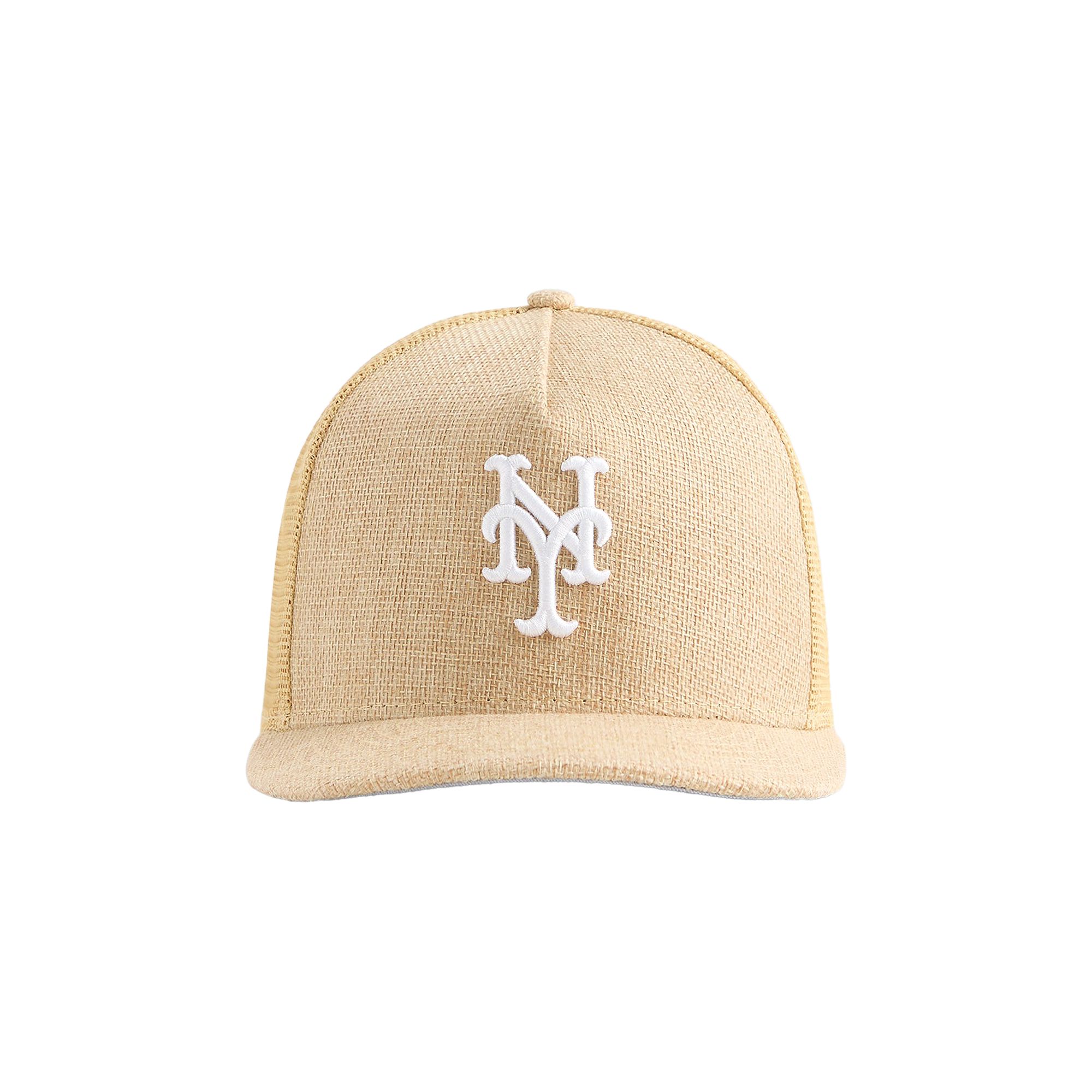Pre-owned Kith X New Era For The New York Mets Raffia 9fifty Snapback 'natural' | Cream | Men's Size Onesize In White