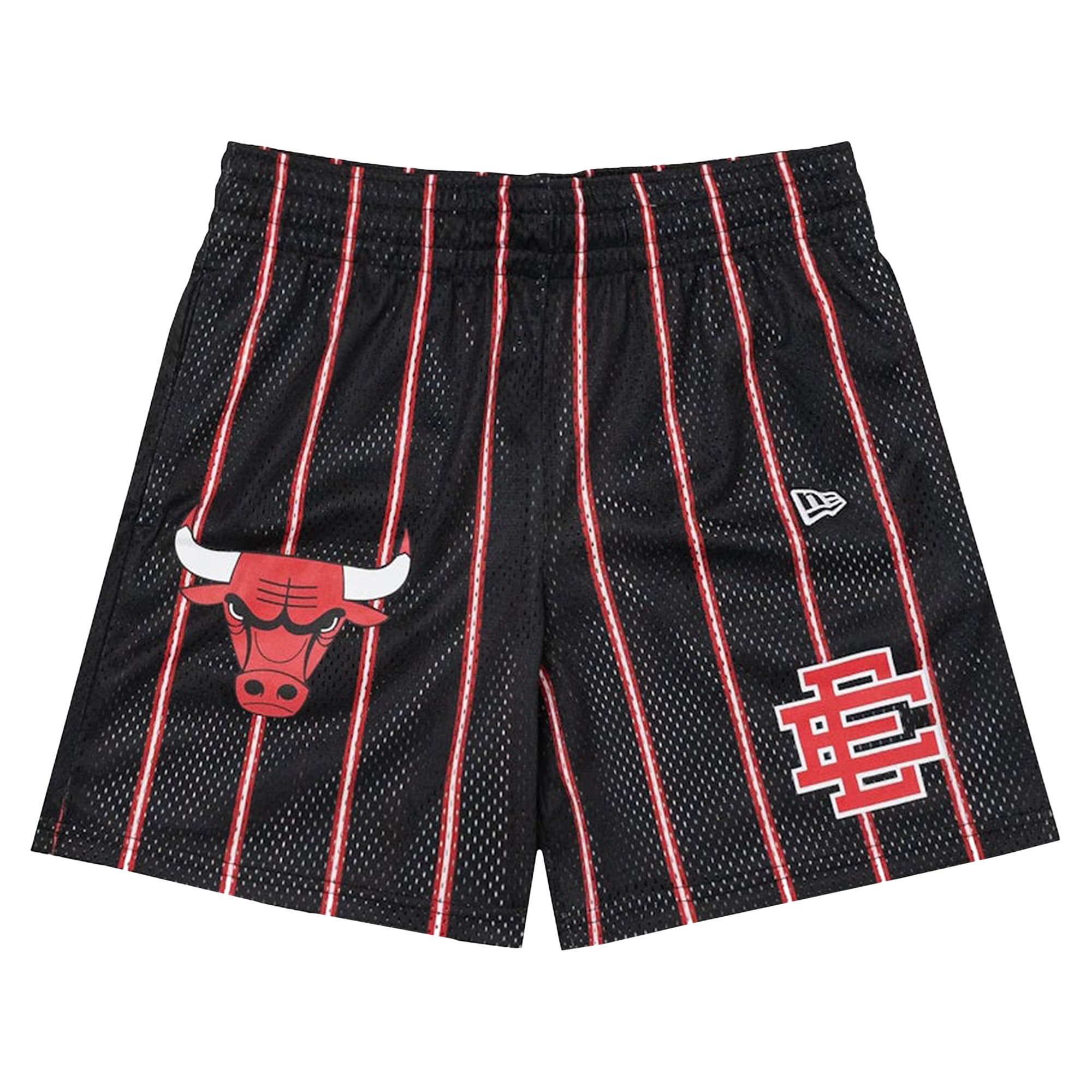 Pre-owned Eric Emanuel Ee Basics Shorts 'chicago Bulls' | Black | Men's Size Xl