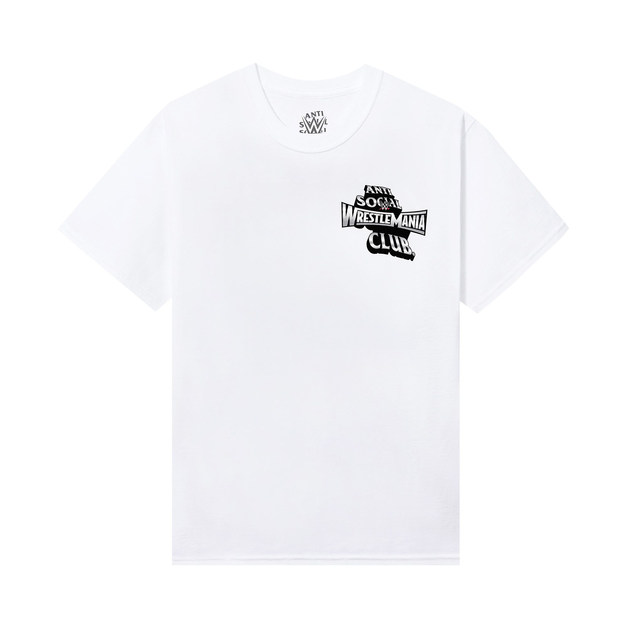 Pre-owned Anti Social Social Club X Wwe Wrestlemania Tee 'white' | Men's Size L