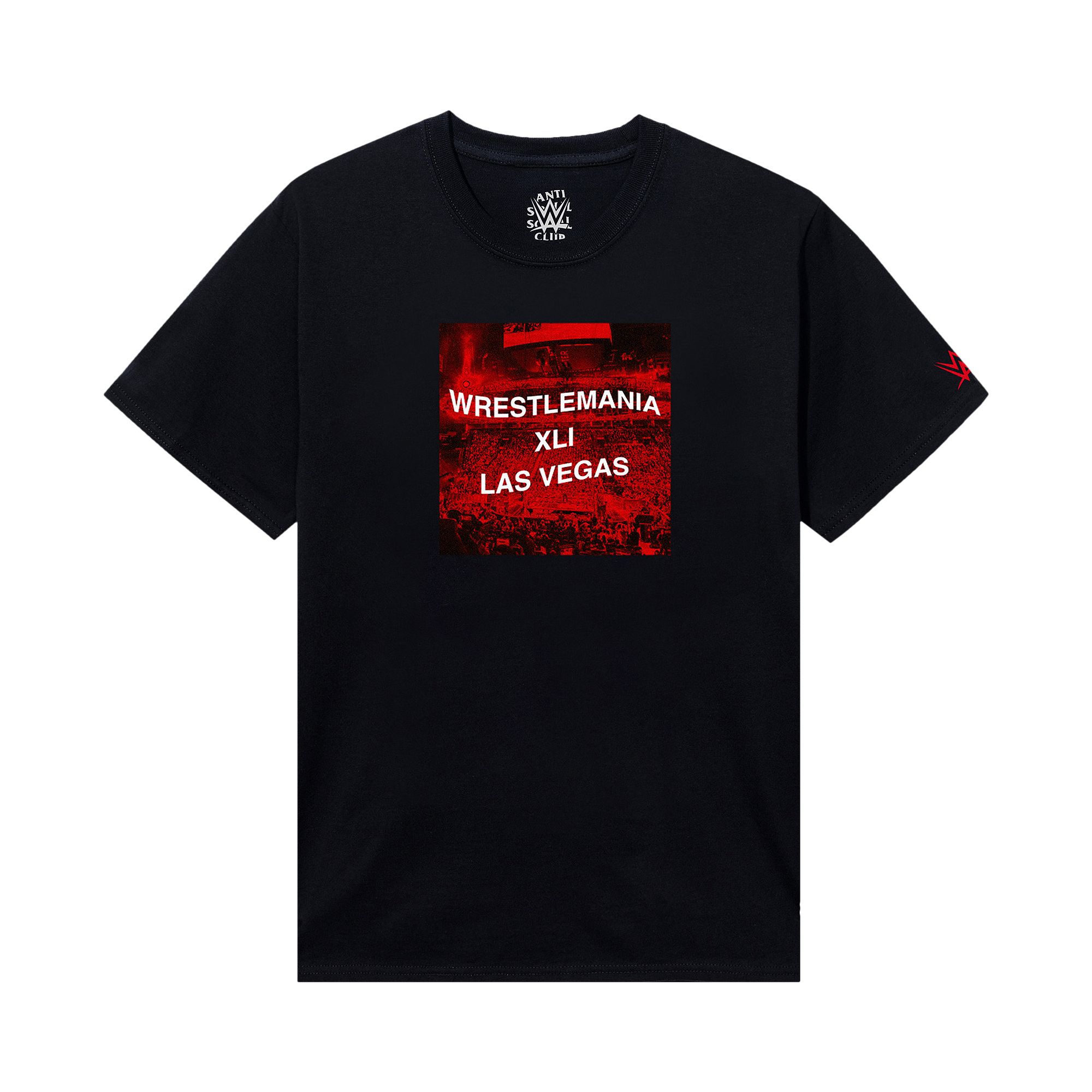 Pre-owned Anti Social Social Club X Wwe Wrestlemania Las Vegas Tee 'black' | Men's Size M