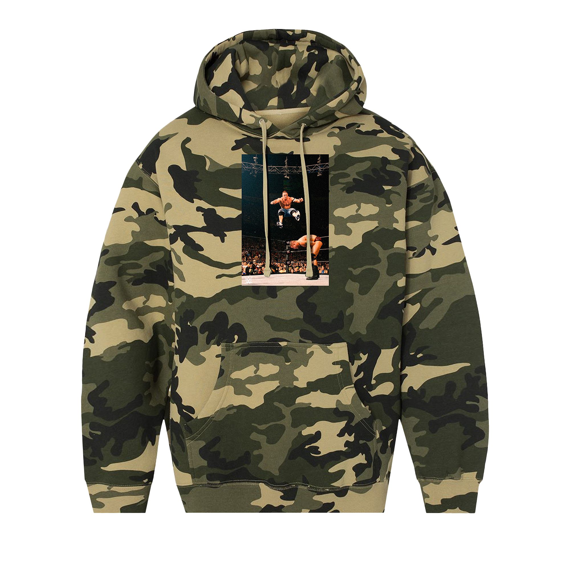 Pre-owned Anti Social Social Club X Wwe You Can't See Me Hoodie 'camo' | Multi-color | Men's Size M