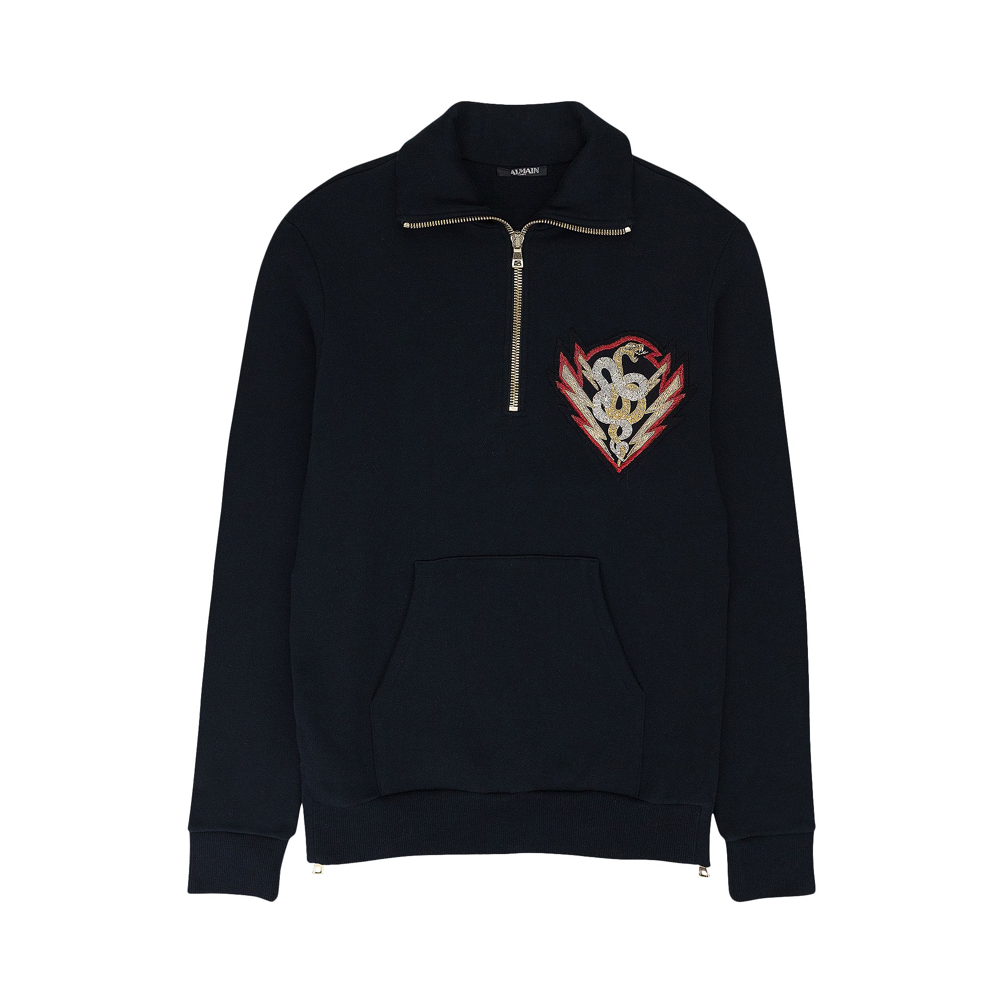 Pre-owned Balmain Embroidered Sweatshirt 'navy' | Blue | Men's Size M