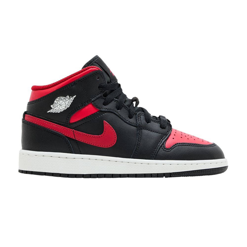 Pre-owned Air Jordan 1 Mid Gs 'alternate Bred' | Black | Kid's Size 6