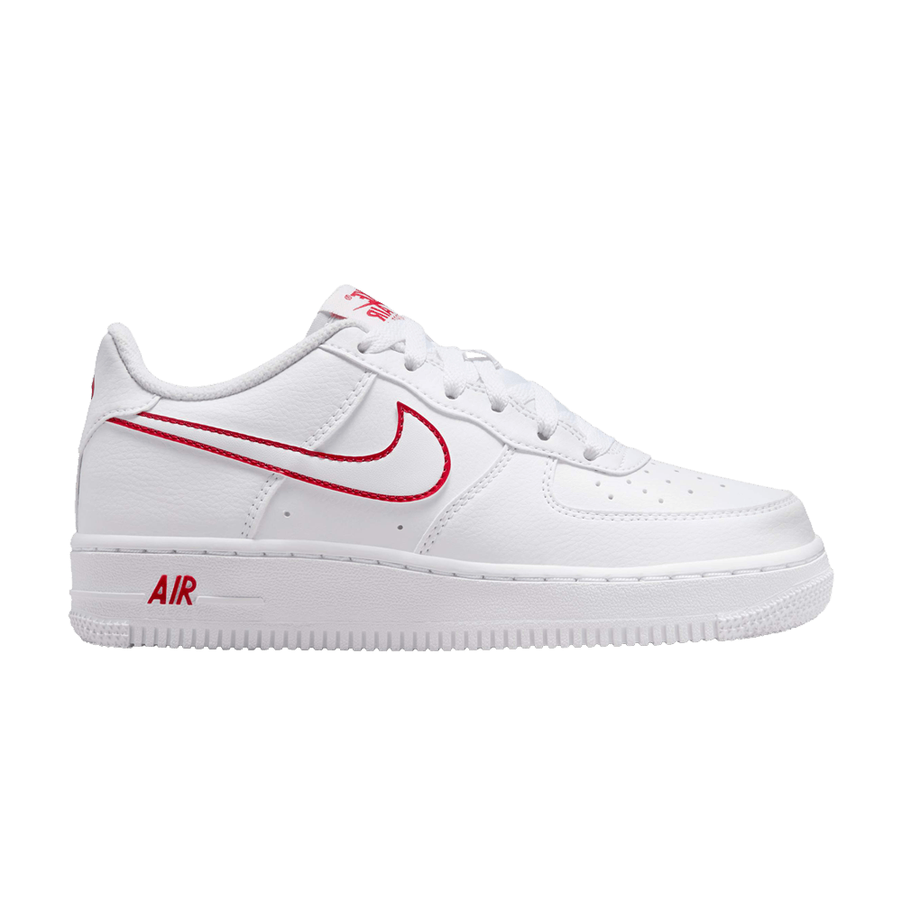 white af1 red swoosh