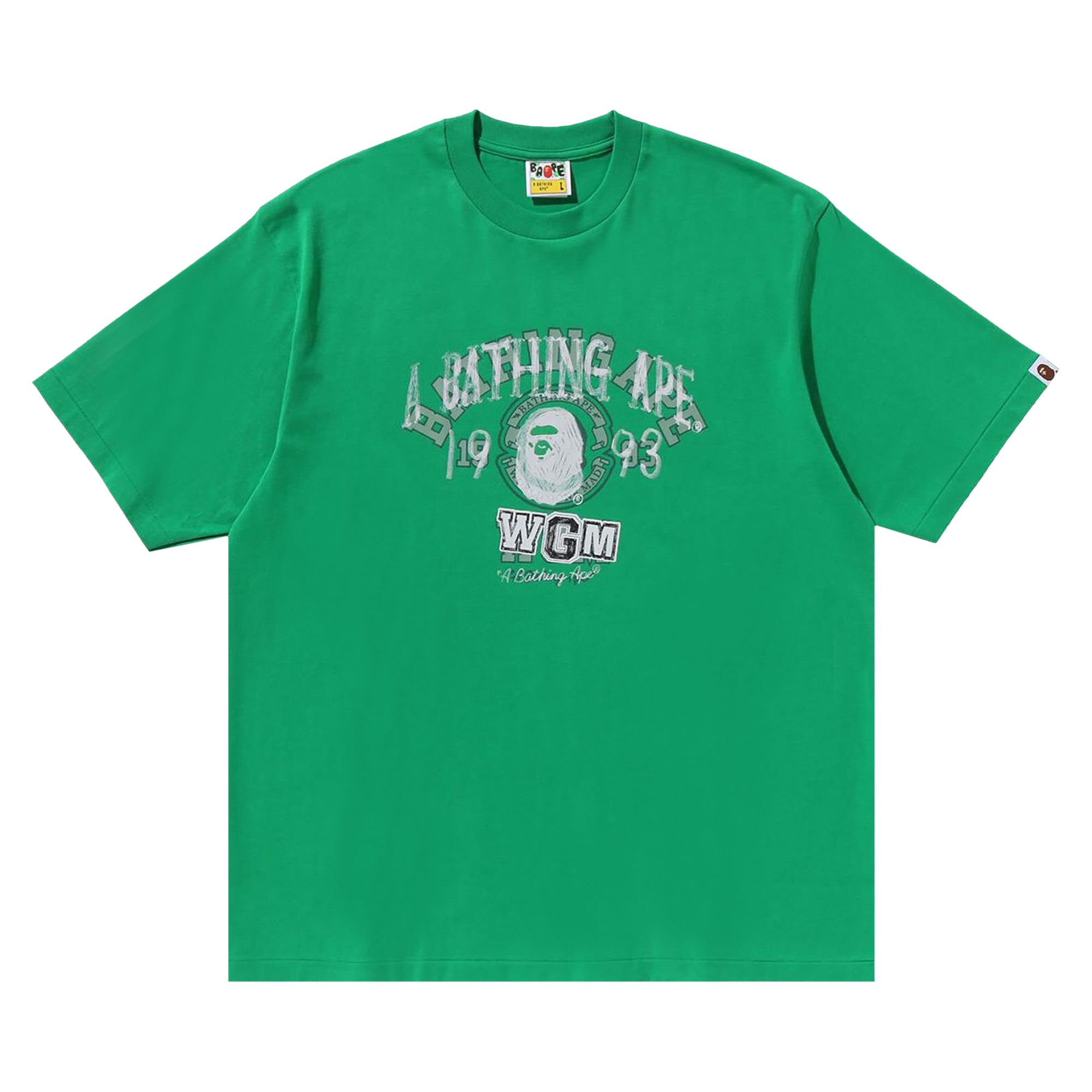 Pre-owned Bape Layered College Relaxed Fit Tee 'green' | Men's Size S