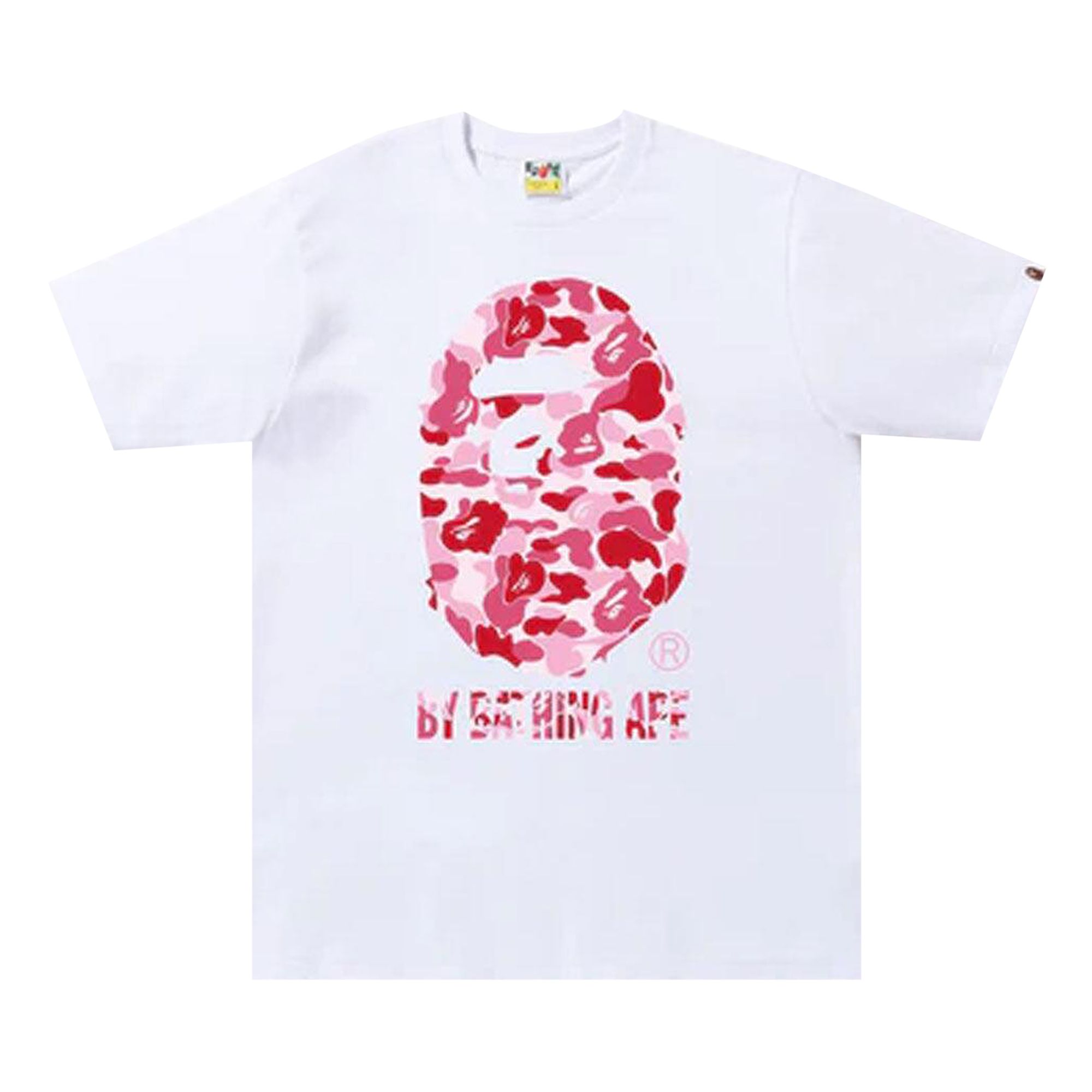 Pre-owned Bape Abc Camo By Bathing Ape Tee 'white/pink'