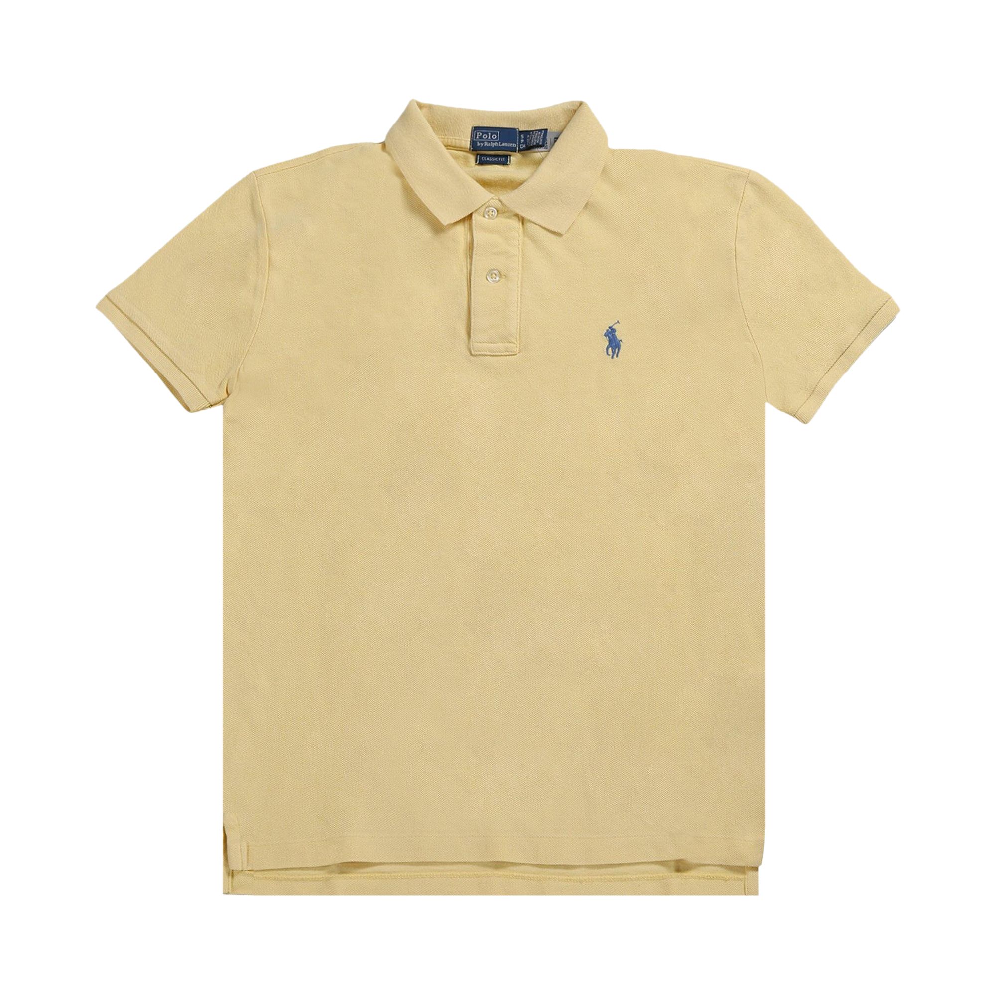 Pre-owned Polo Ralph Lauren Knit Collar Polo Shirt 'wicket Yellow' | Women's Size L