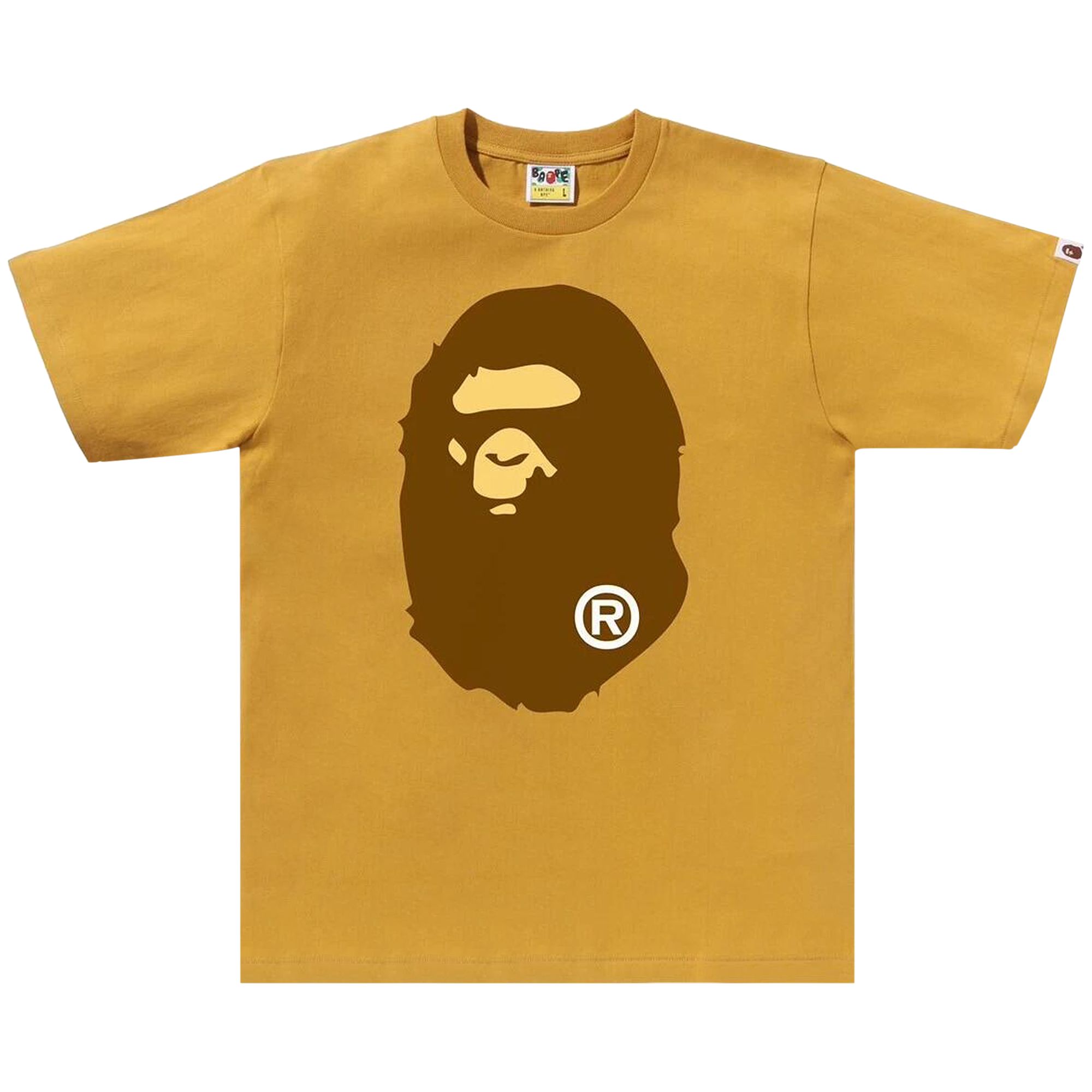 Pre-owned Bape Big Ape Head Tee 'yellow' | Men's Size Xl