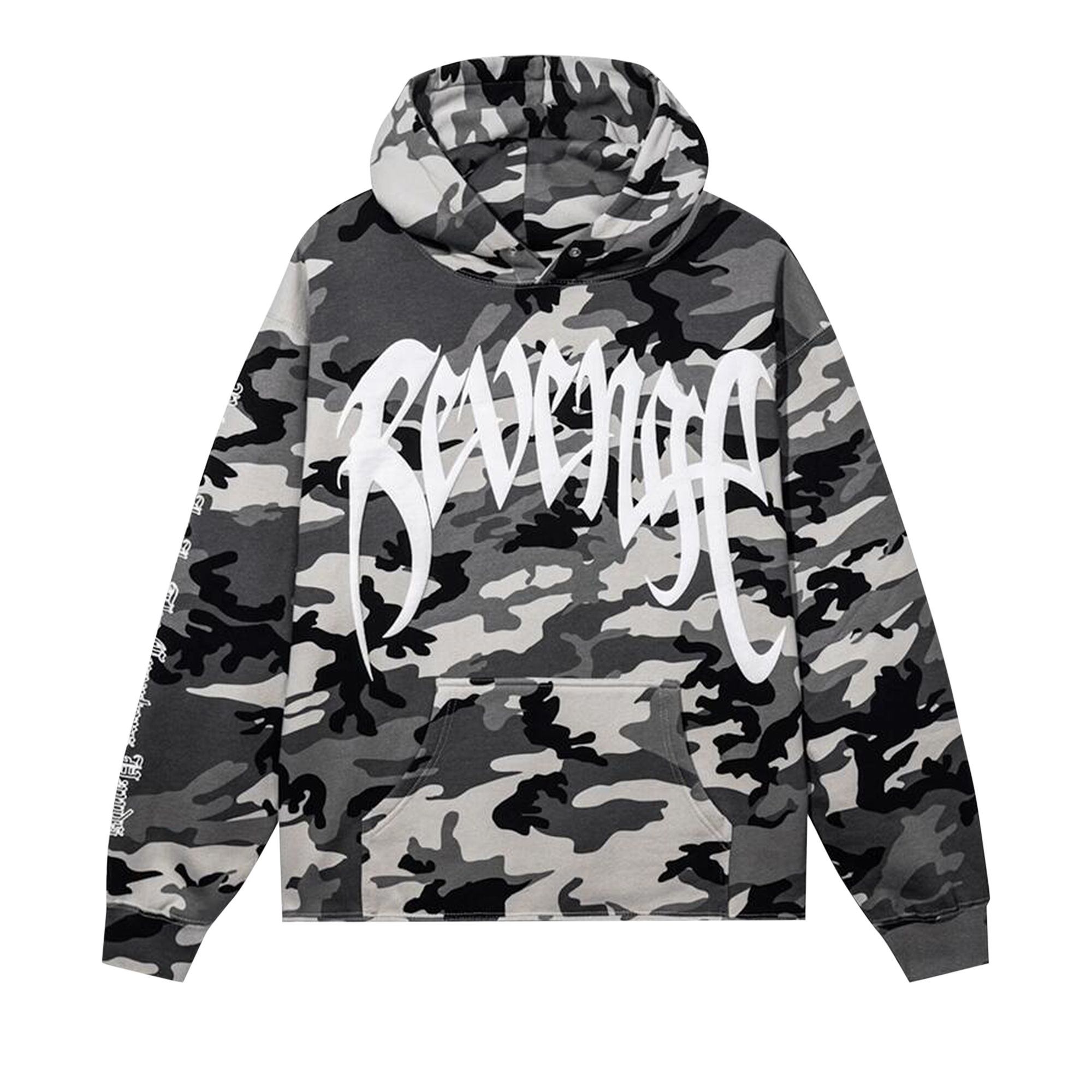 Pre-owned Revenge X Xxxtentacion Kill Hoodie 'snow Camo' | Grey | Men's Size S In Gray
