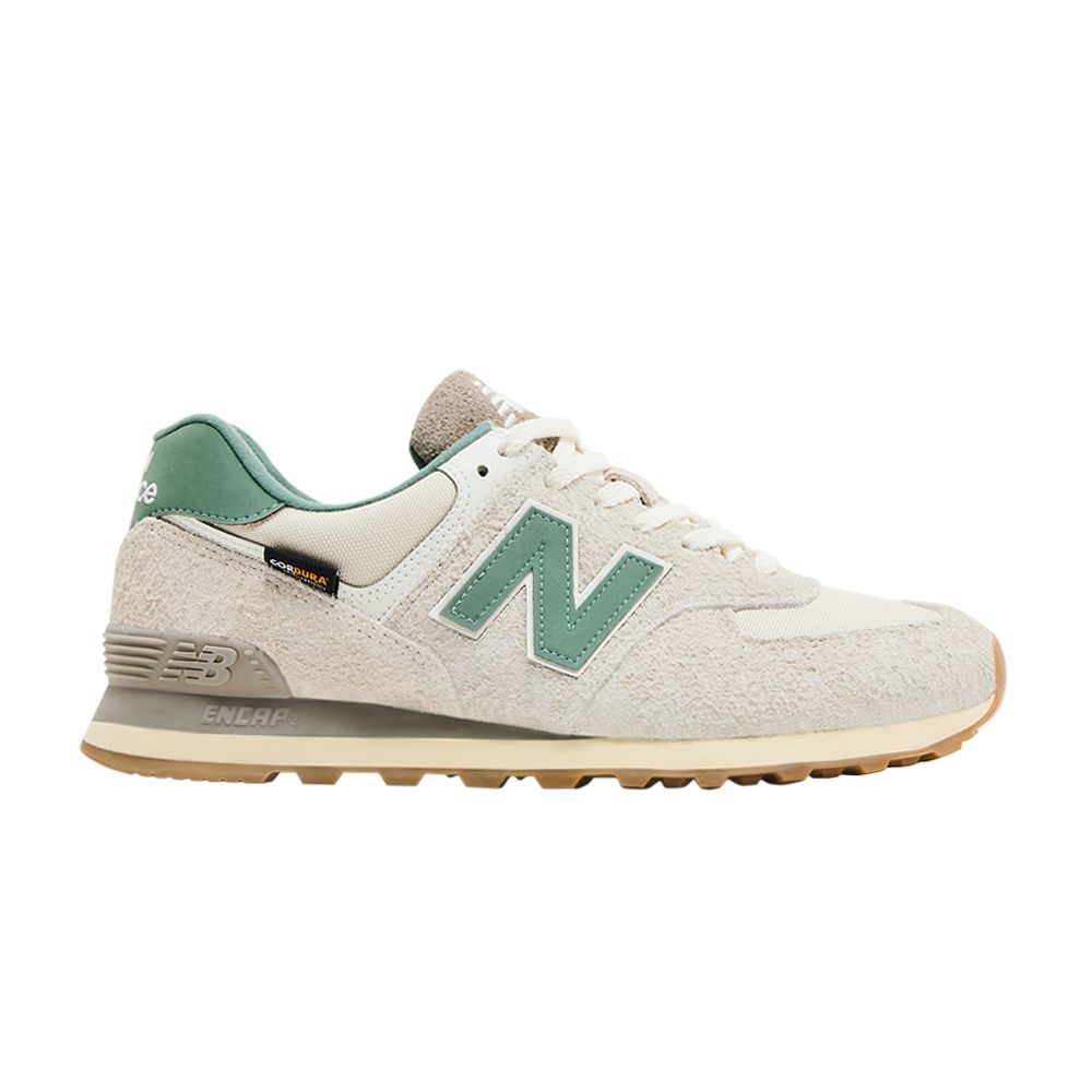 Pre-owned New Balance 574 'cordura Pack - Calcium New Spruce' | Cream | Men's Size 11.5 In White