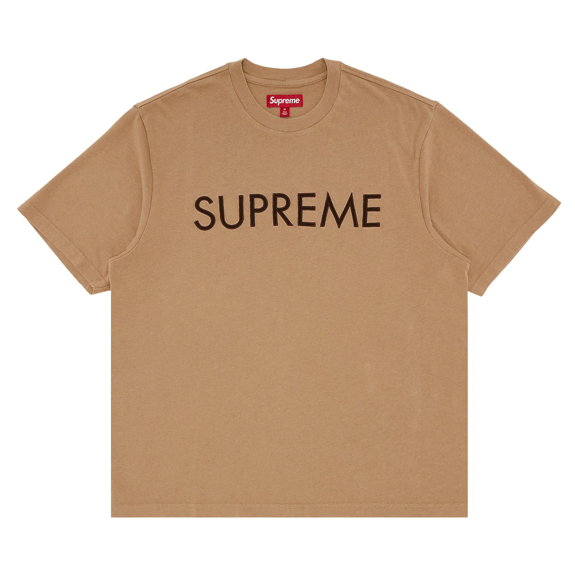 Pre-owned Supreme Capital Short-sleeve Top 'dark Tan' | Men's Size L