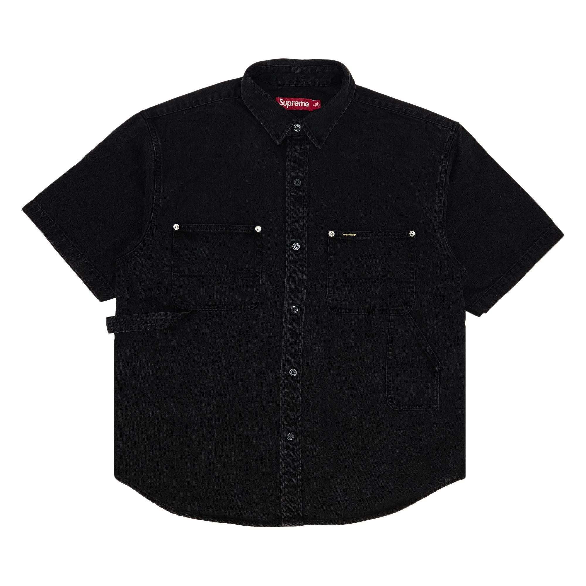 Pre-owned Supreme Loose Fit Short-sleeve Denim Painter Shirt 'black' | Men's Size M