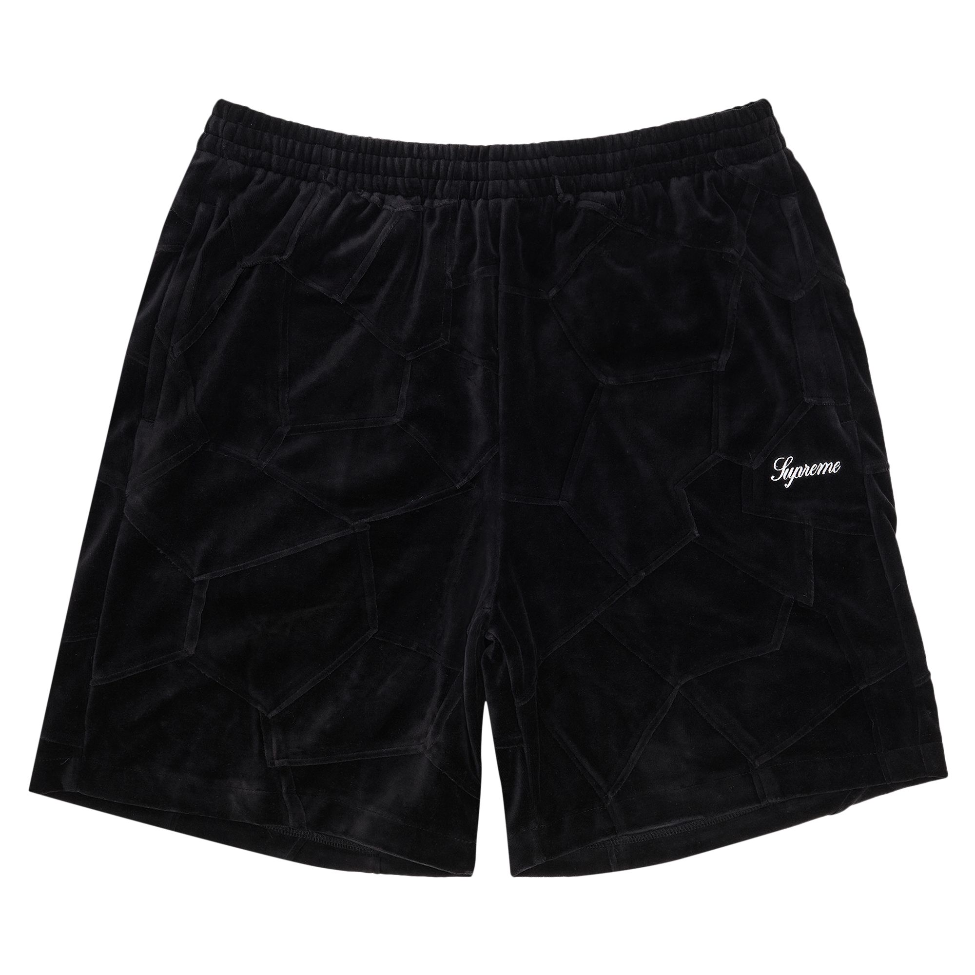 Pre-owned Supreme Patchwork Velour Short 'black' | Men's Size L