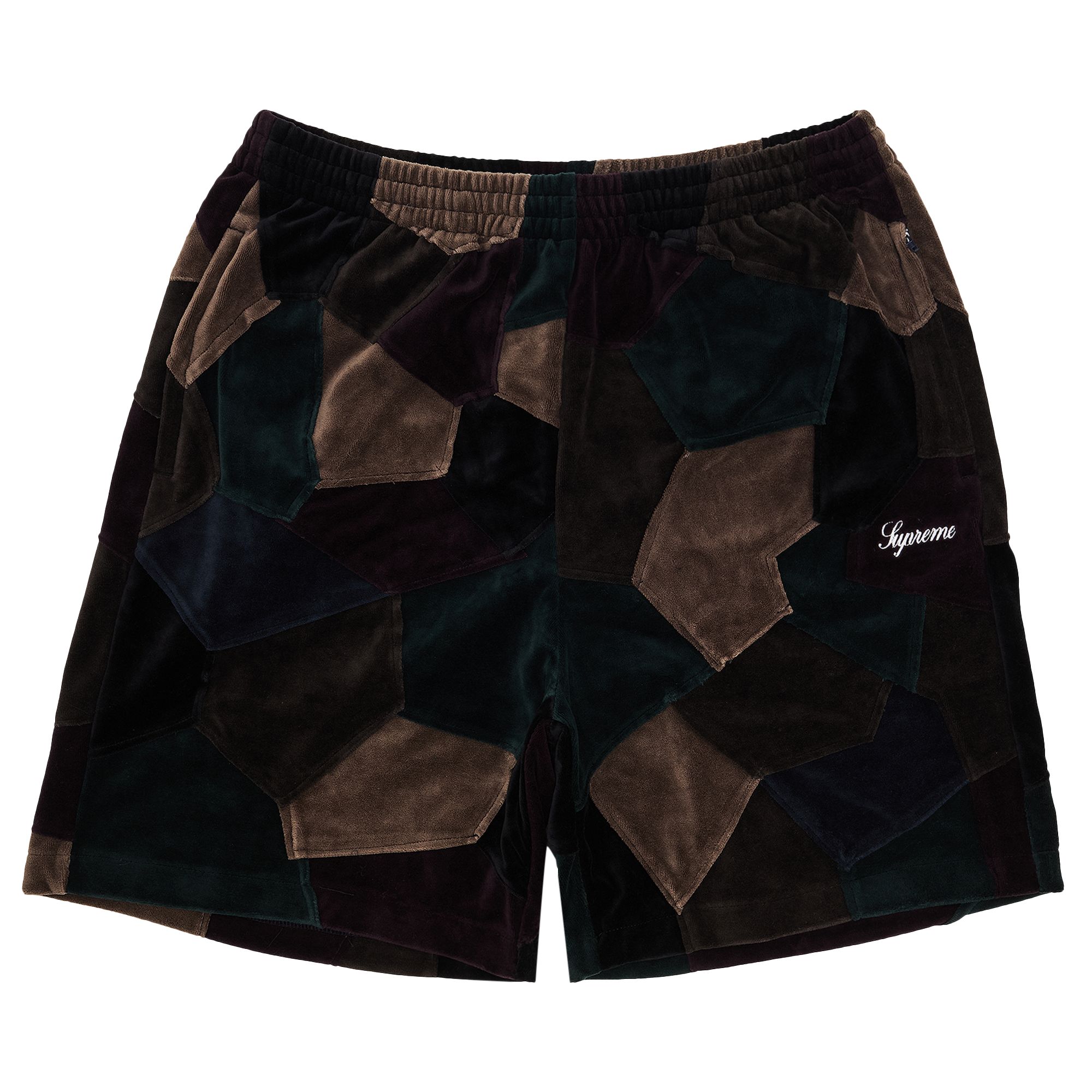 Pre-owned Supreme Patchwork Velour Short 'dark Navy' | Blue | Men's Size M