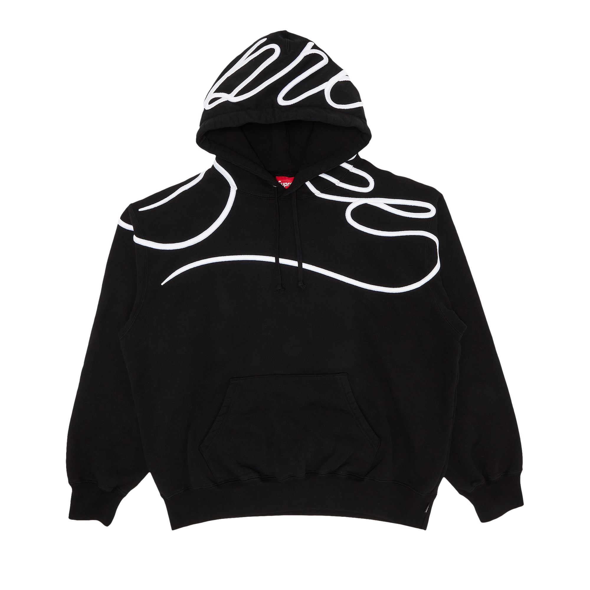 Pre-owned Supreme Shoulder Script Hooded Sweatshirt 'black' | Men's Size L