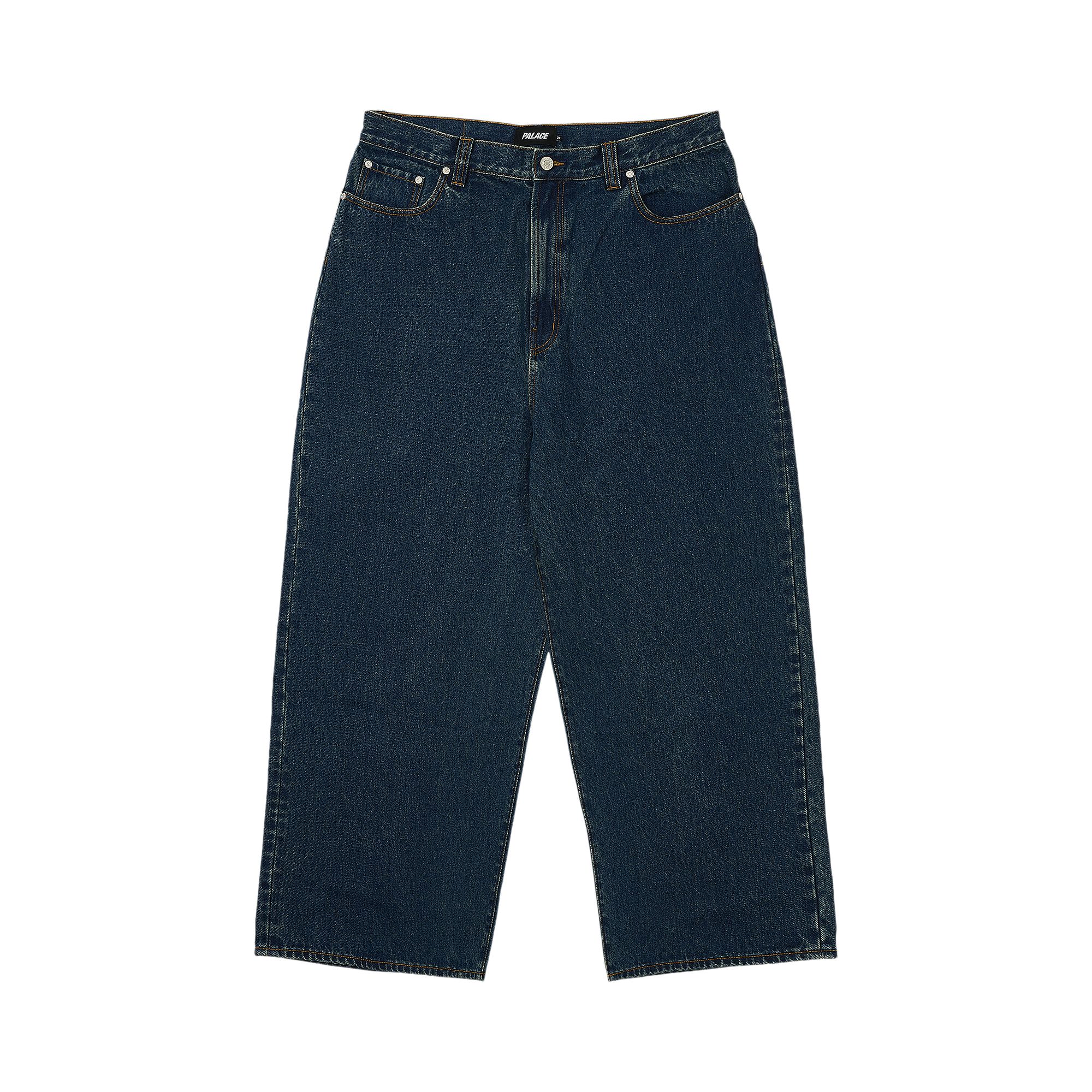 Pre-owned Palace P100 Super Baggy Jean 'indigo Wash' | Blue | Men's Size 32