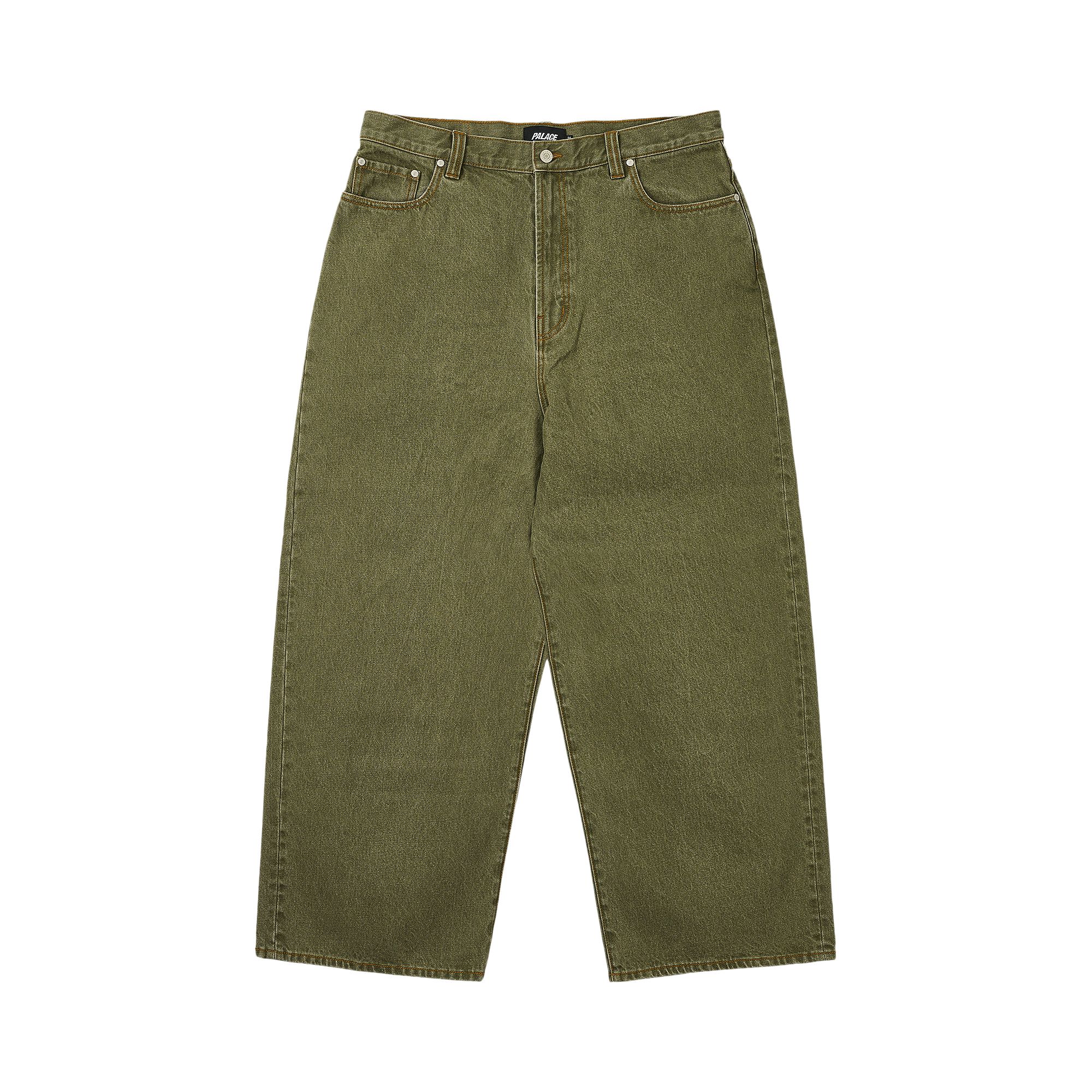 Pre-owned Palace P100 Super Baggy Jean 'the Deep Green' | Men's Size 36
