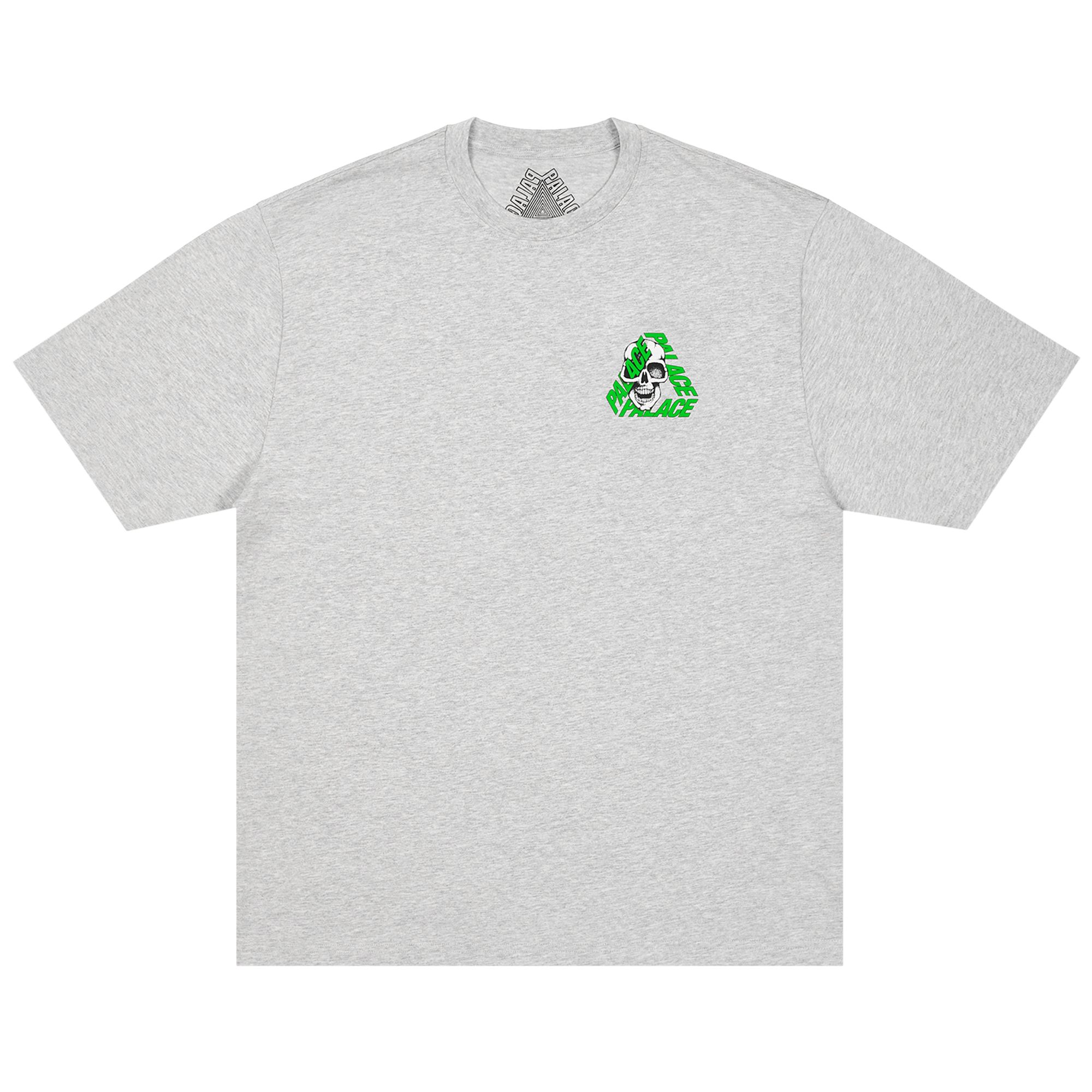 Pre-owned Palace P3 Skull T-shirt 'grey Marl' | Men's Size M In Gray