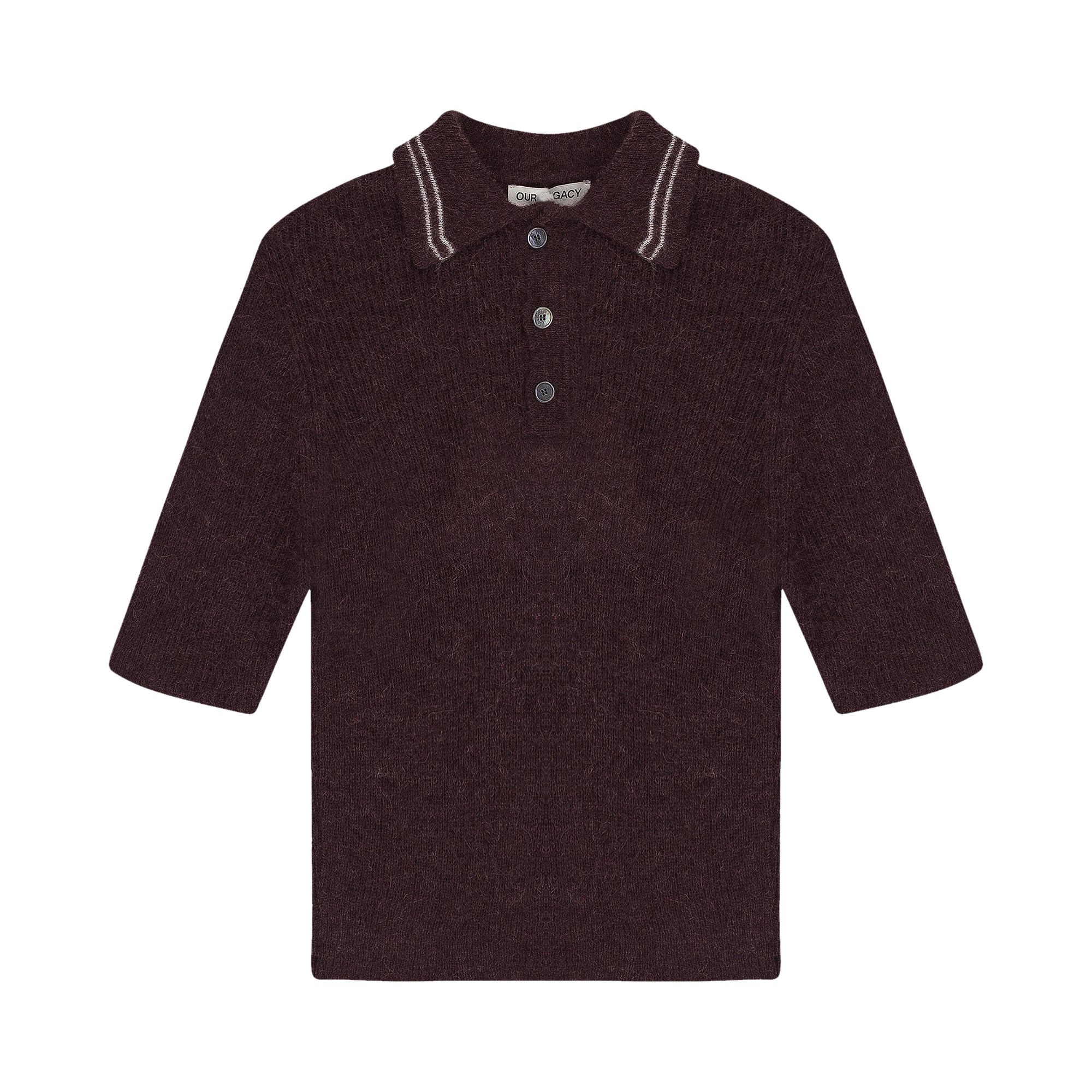 Pre-owned Our Legacy Traditional Polo Shirt 'brown' | Men's Size 48