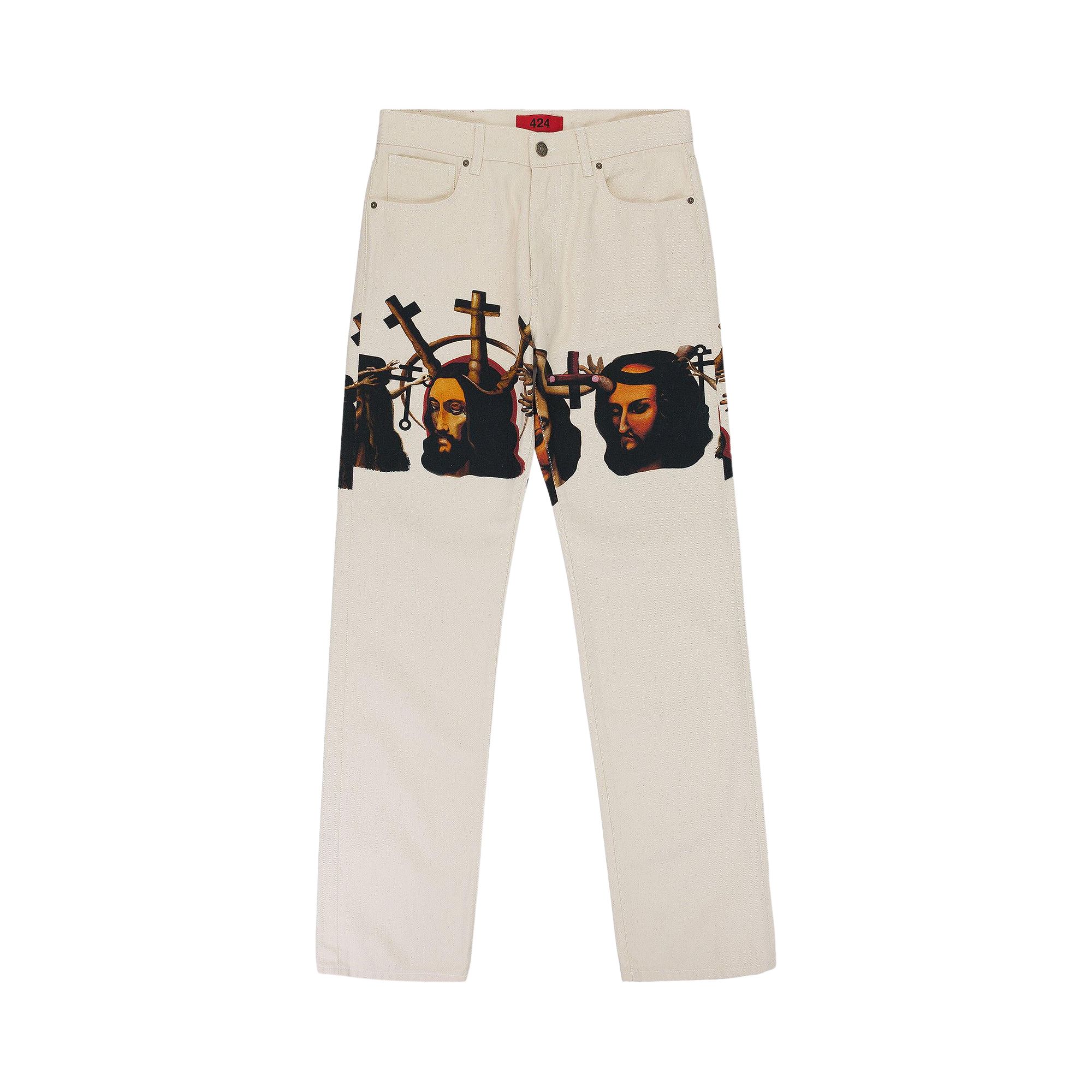 Pre-owned 424 Graphic Baggy Jeans 'multicolor' | Multi-color | Men's Size 44