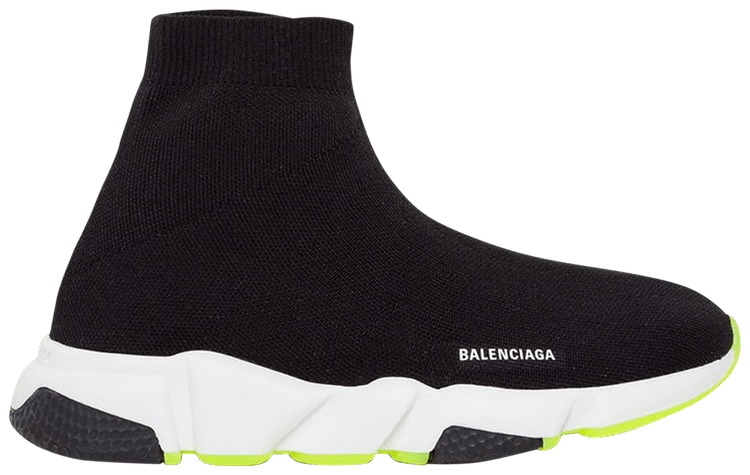 Balenciaga Speed Sneaker Kids Black White Fluo