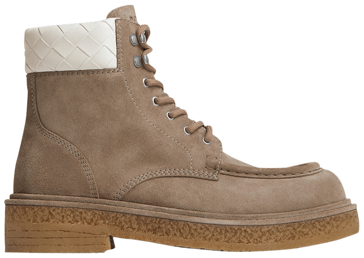 Bottega Veneta Haddock Lace Up Ankle Boot Driftwood