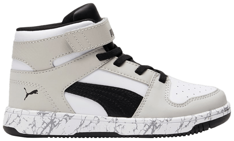Puma Rebound LayUp Mid Little Kid Grey Violet Black
