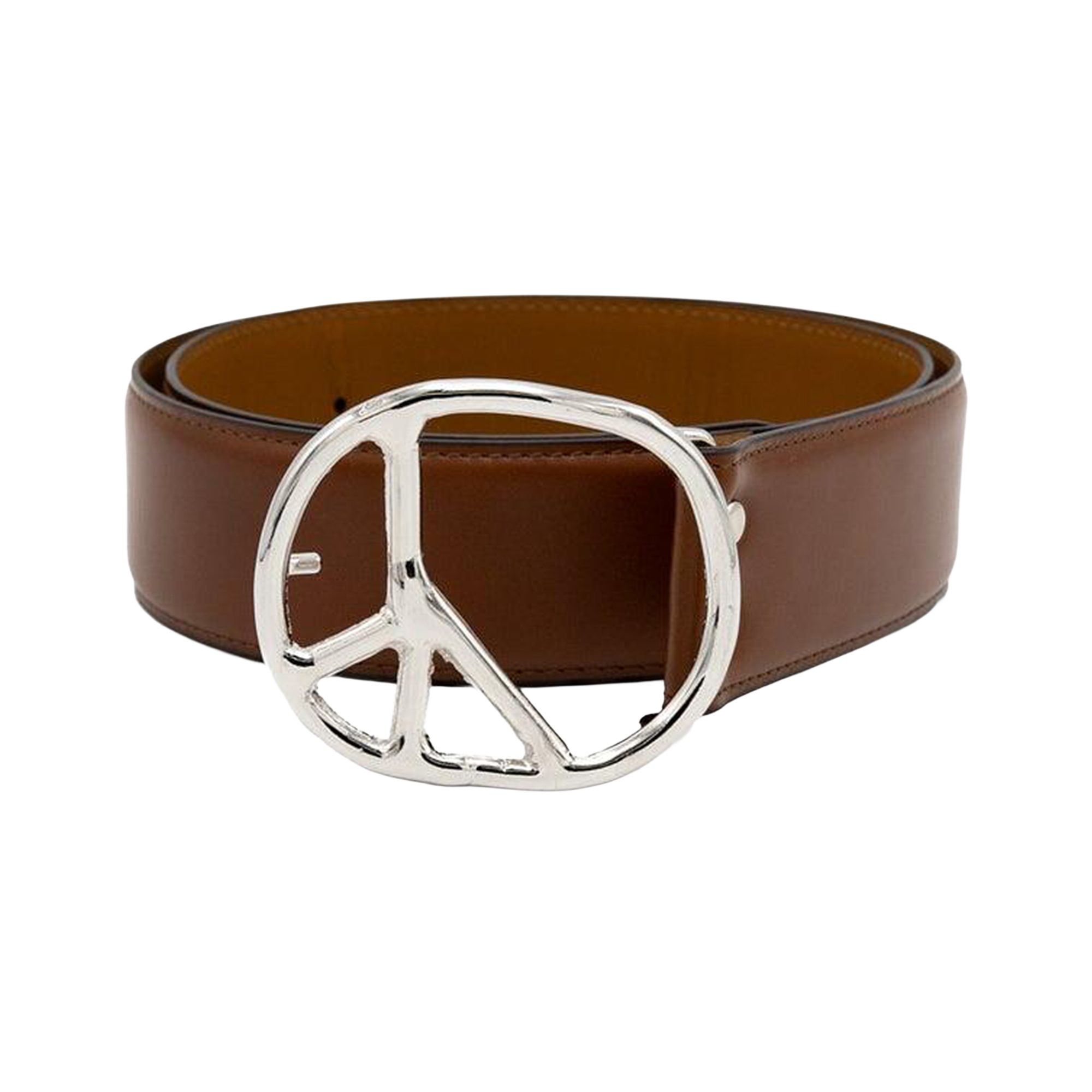 Pre-owned Needles Peace Buckle Belt 'brown' | Men's Size 34