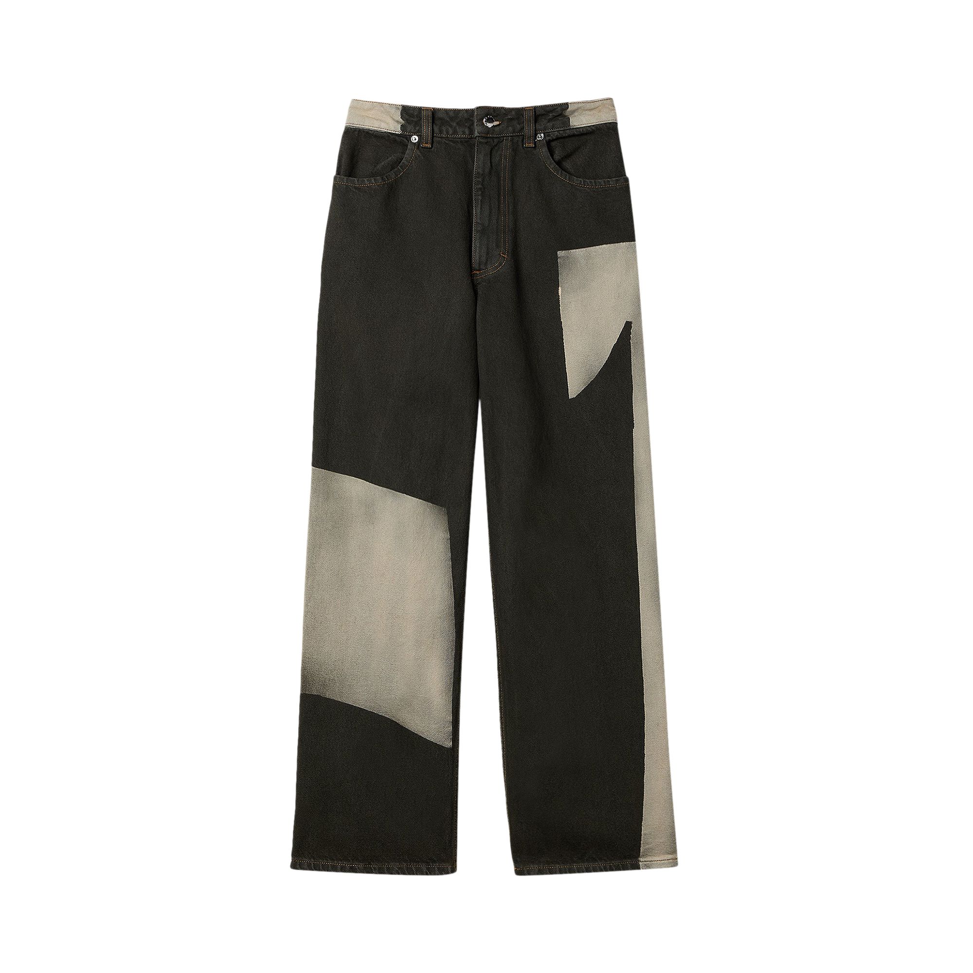 Pre-owned Eckhaus Latta Tile Wide Leg Jean 'black' | Men's Size 31