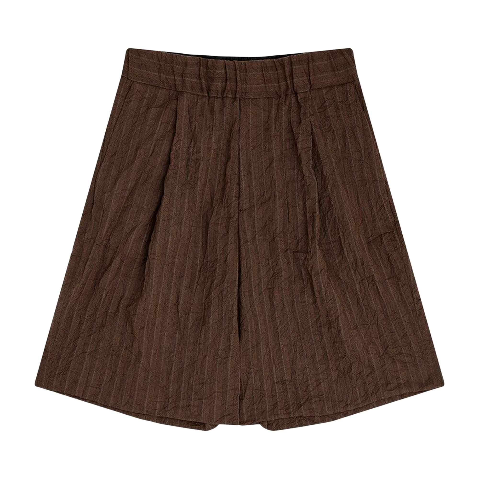 Pre-owned Dries Van Noten Pleated Bermuda Shorts 'brown' | Men's Size M